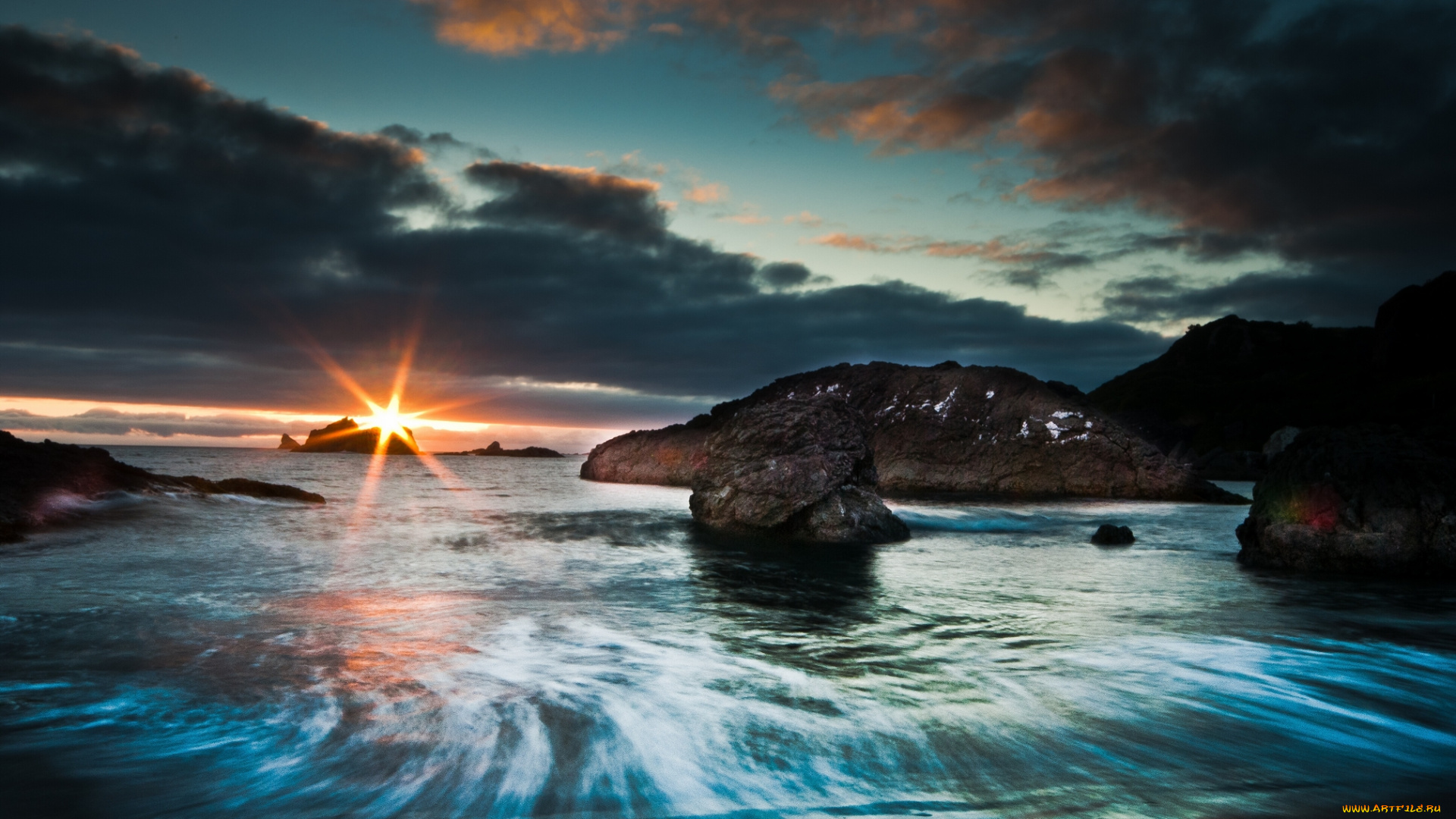 oregon, coast, природа, восходы, закаты, тихий, океан, pacific, ocean, скалы, закат