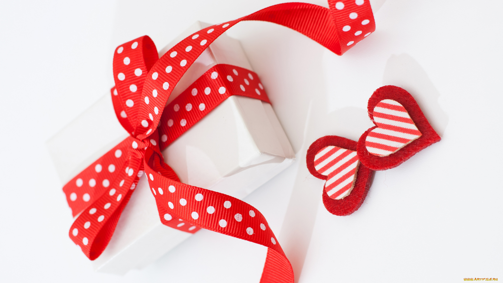 праздничные, день, св, валентина, сердечки, любовь, коробка, лента