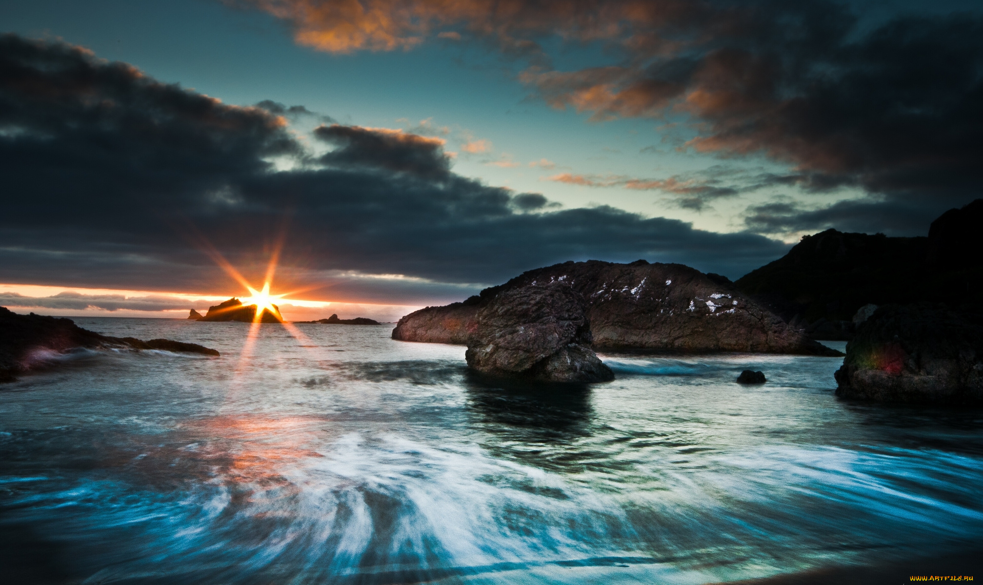 oregon, coast, природа, восходы, закаты, тихий, океан, pacific, ocean, скалы, закат