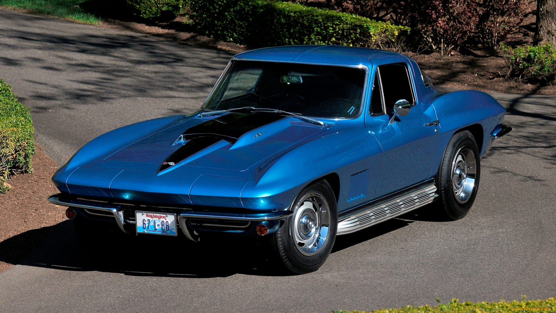 автомобили, corvette, синий, c2, 427-430, hp, l88, sting, ray