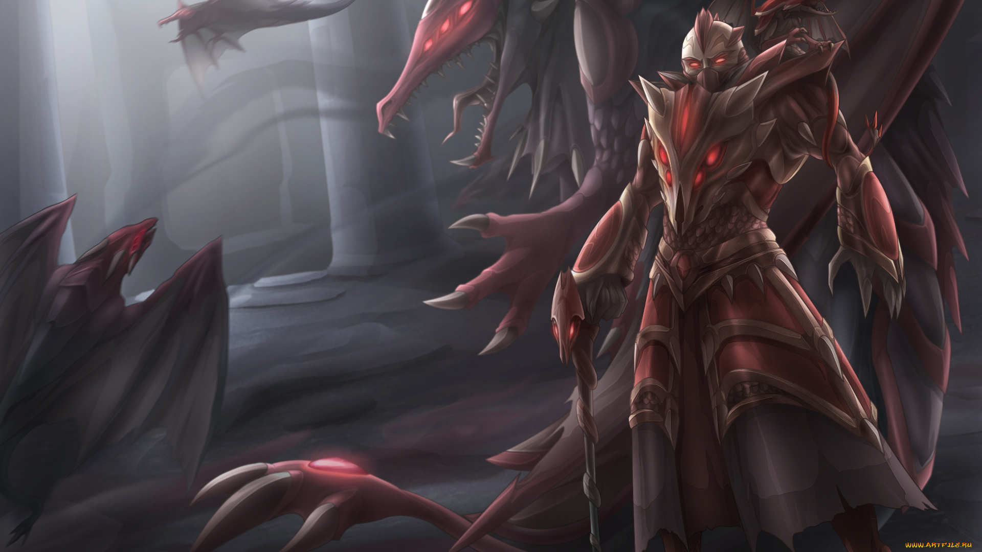 фэнтези, существа, swain, lol, the, master, tactician, dragon, league, of, legends