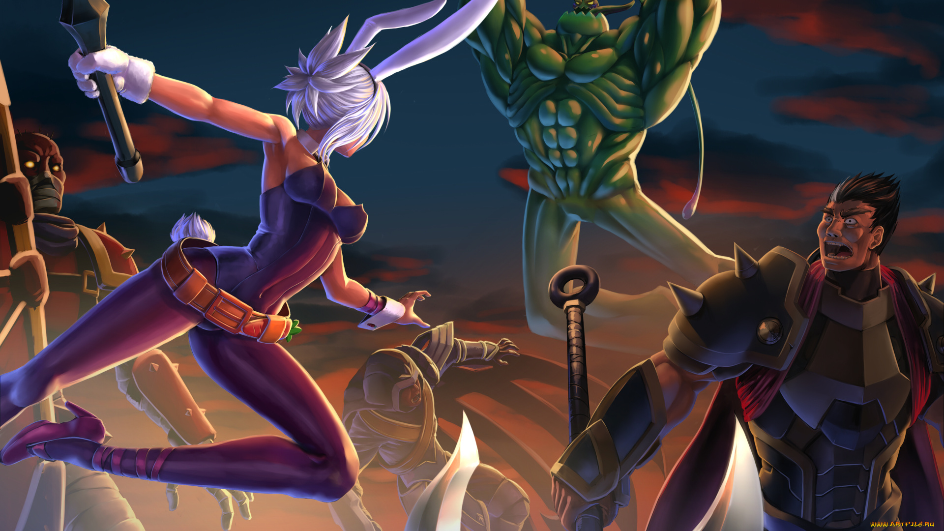 фэнтези, существа, the, secret, weapon, darius, zac, exile, riven, league, of, legends, singed