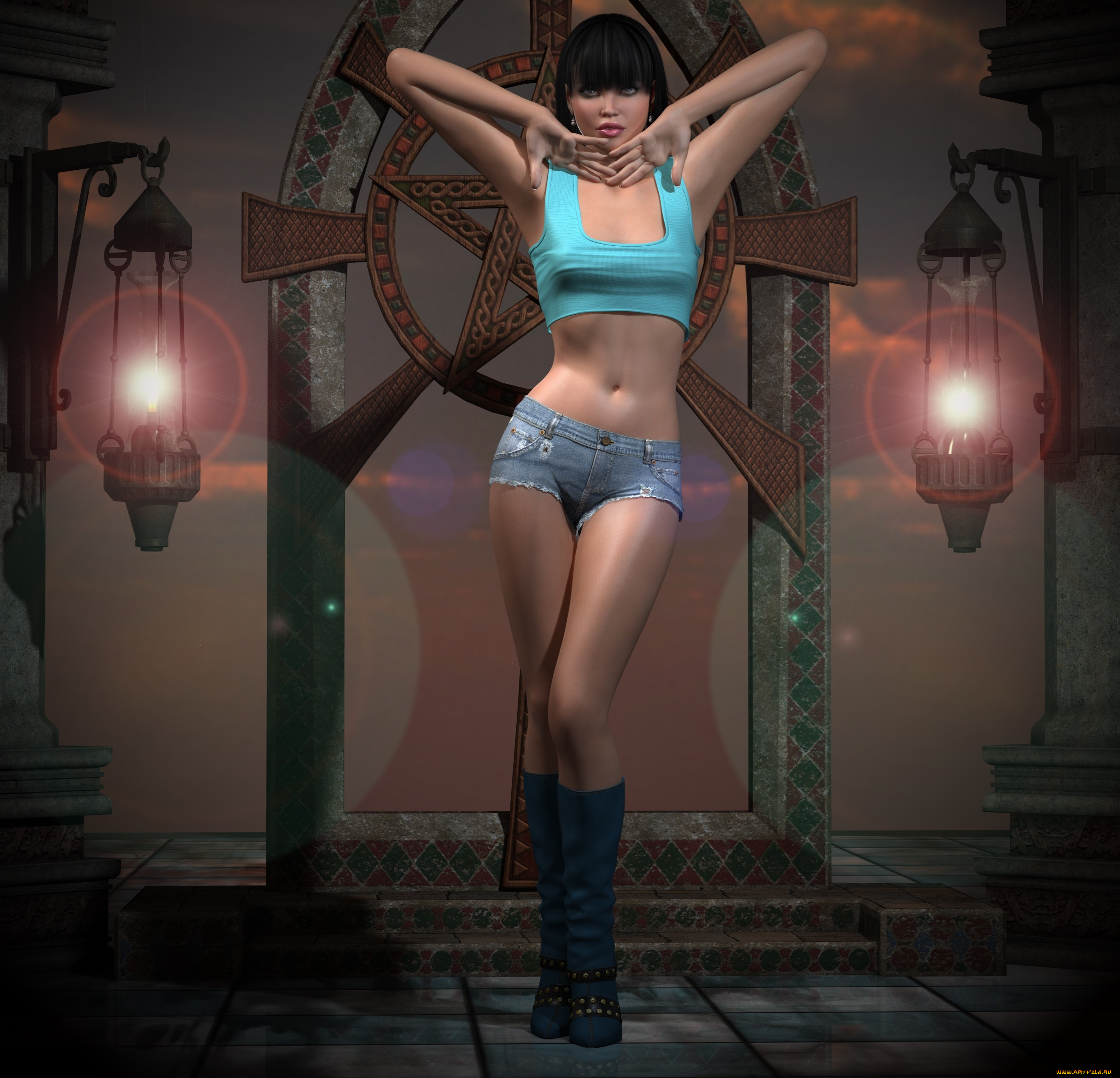 3д, графика, people, , люди, девушка, взгляд