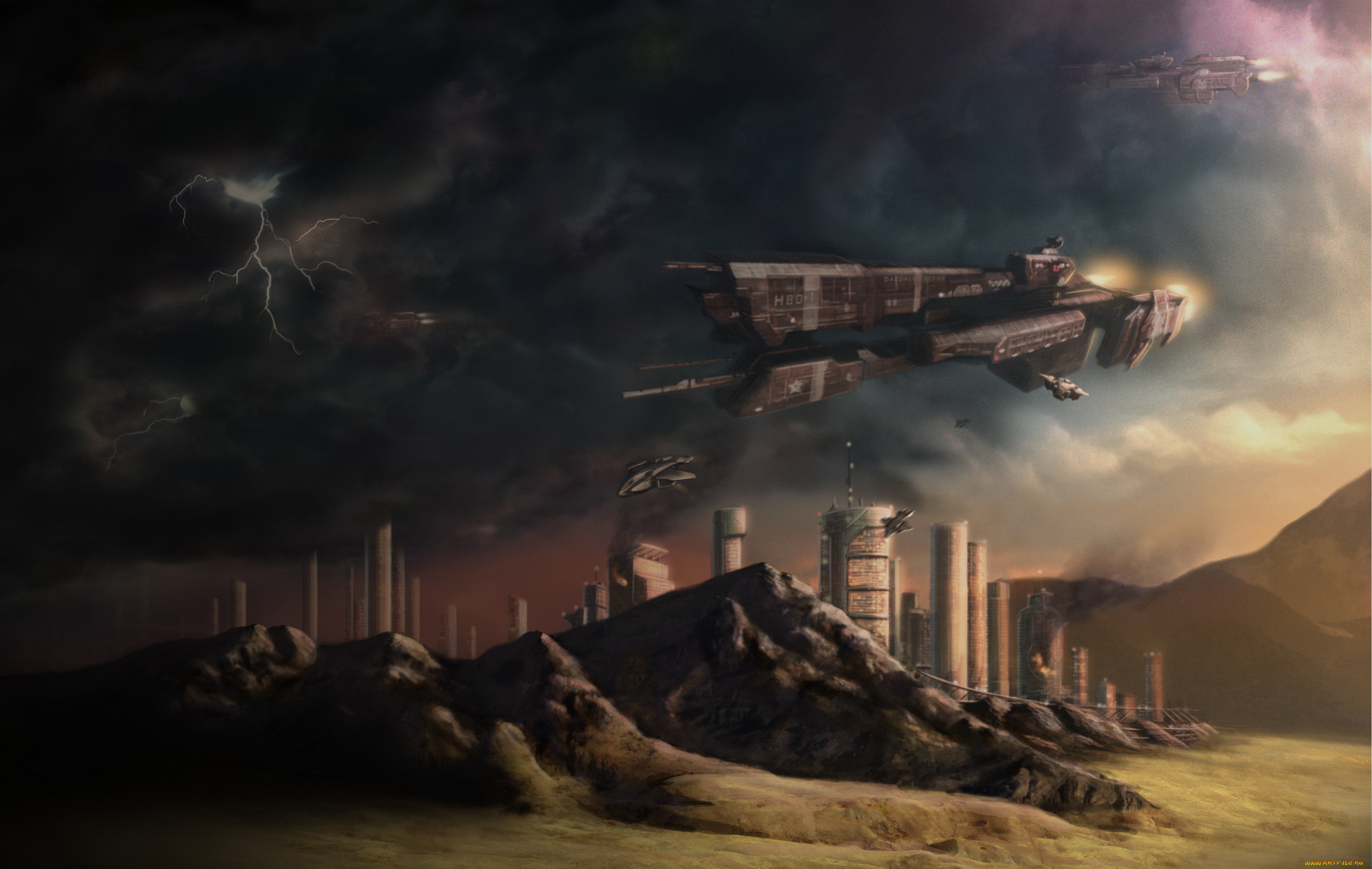 фэнтези, космические, корабли, , звездолеты, , станции, звездолеты, молнии, буря, база, космическая, мир, иной