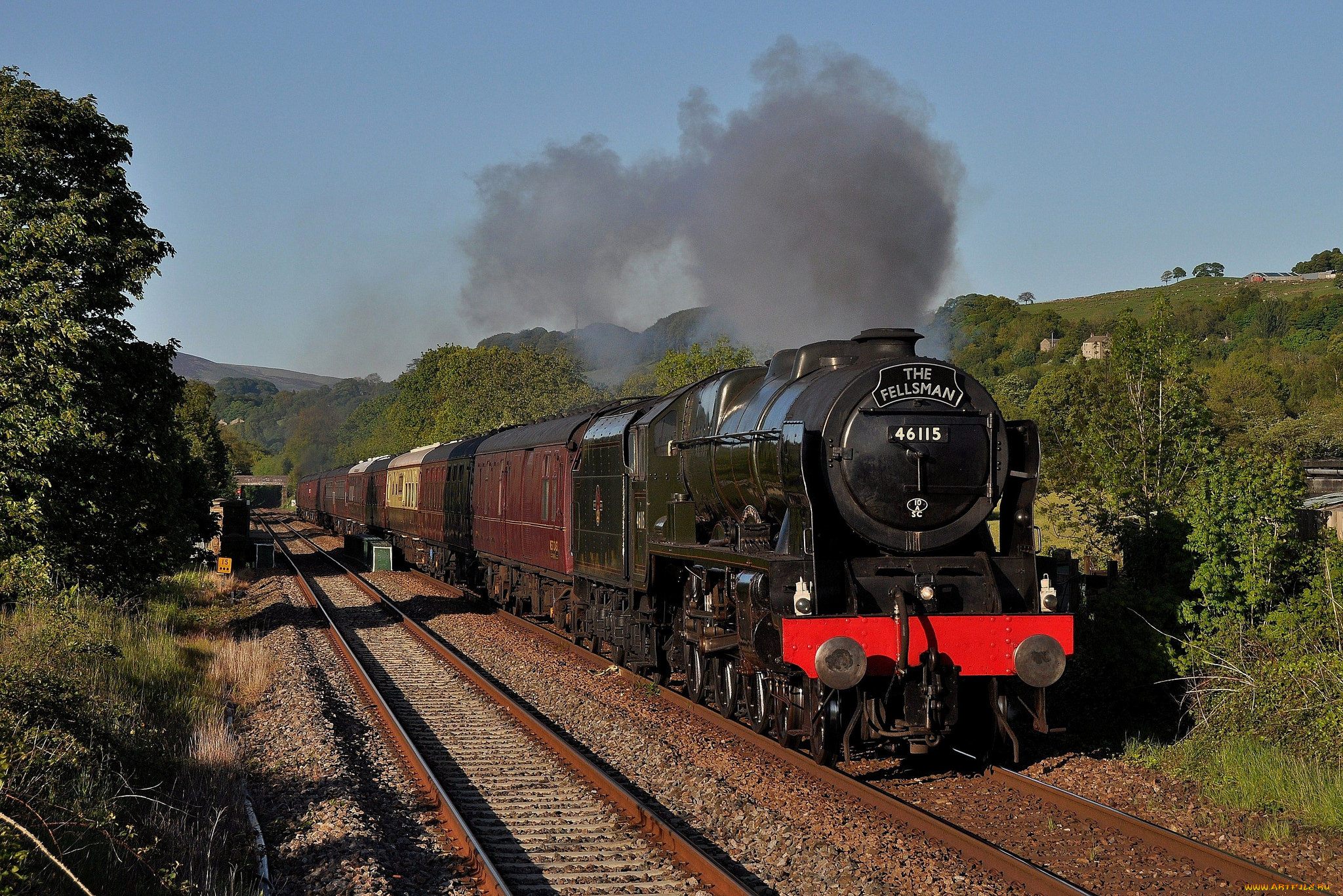 техника, паровозы, дорога, железная, паровоз, рельсы