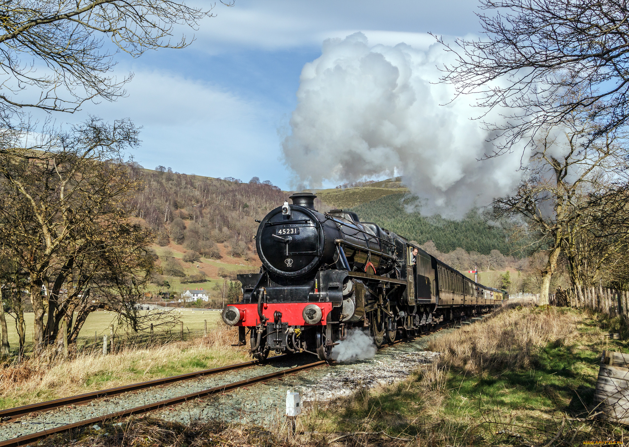 техника, паровозы, дорога, рельсы, паровоз, железная