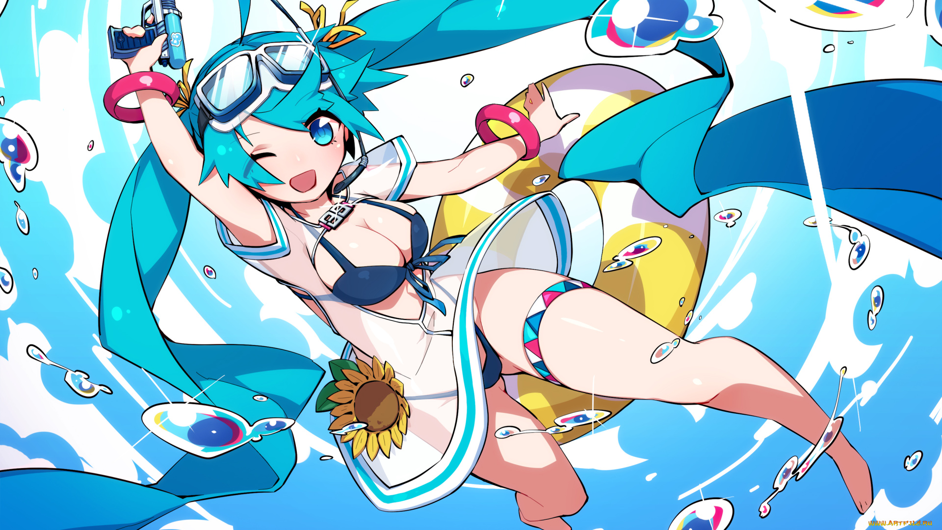 аниме, vocaloid, девочка