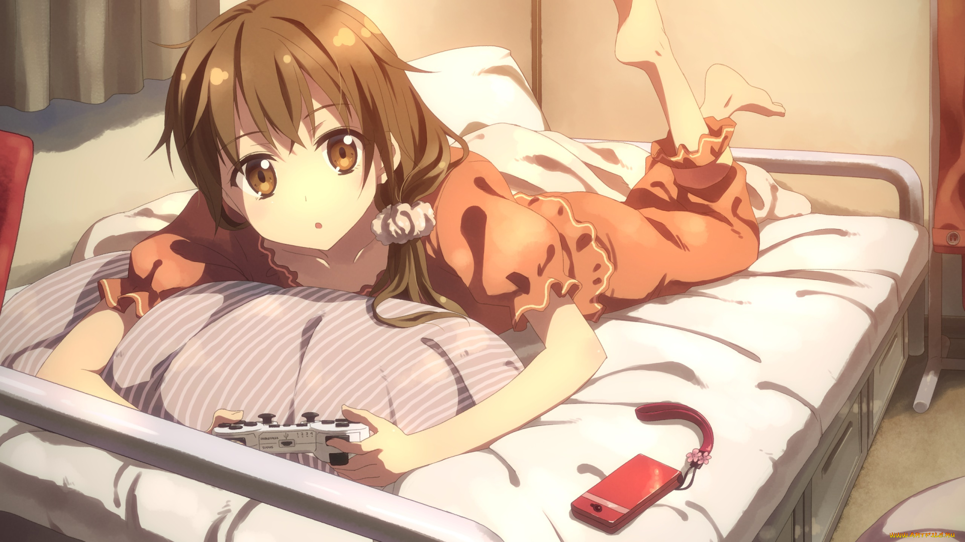 аниме, yuuki, tatsuya, , artbook, фон, девушка, взгляд