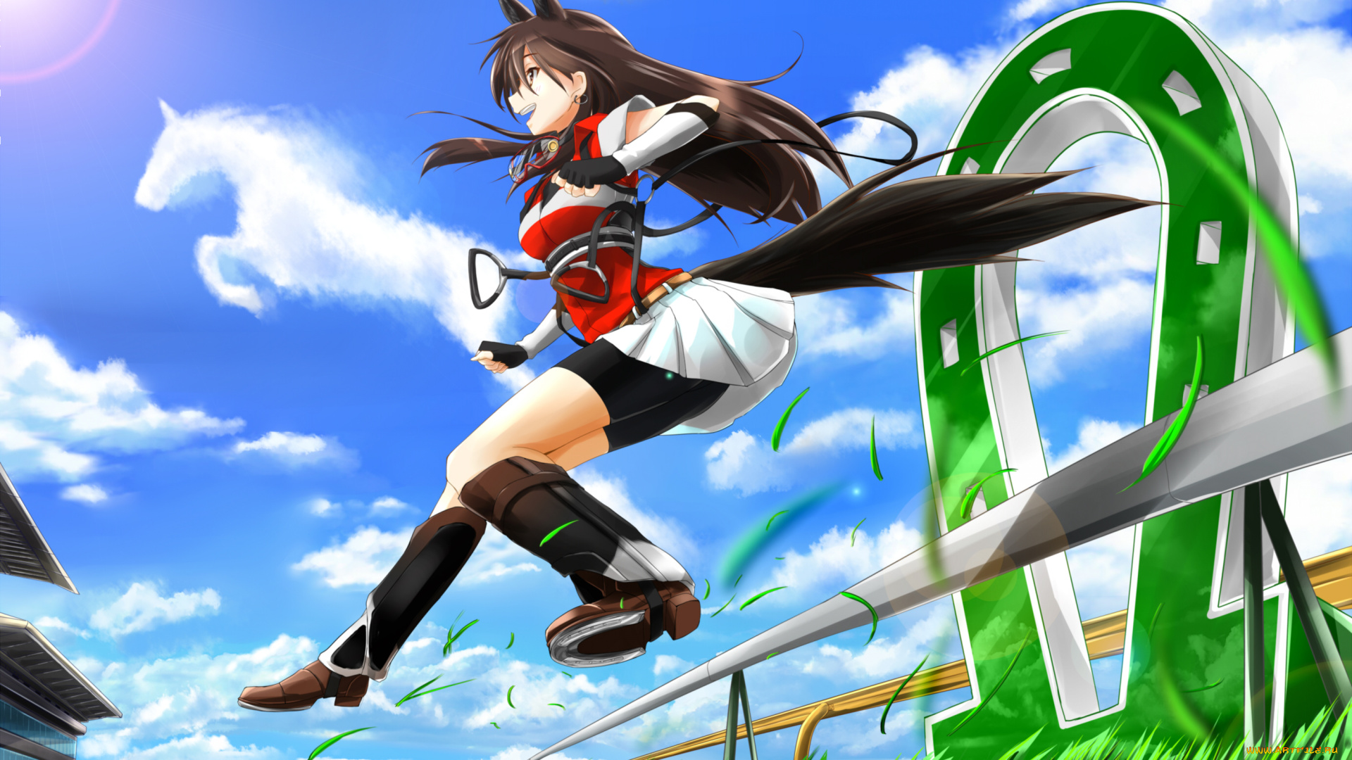 аниме, животные, , существа, фон, взгляд, девушка