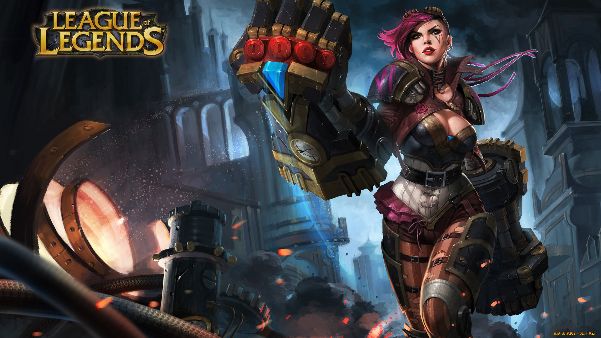 видео, игры, league, of, legends, персонаж, vi