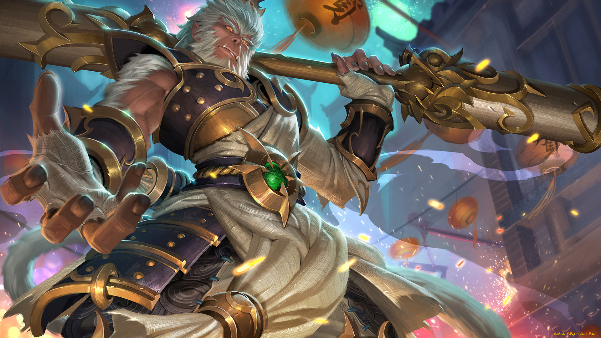 видео, игры, league, of, legends, персонаж, wu, kong