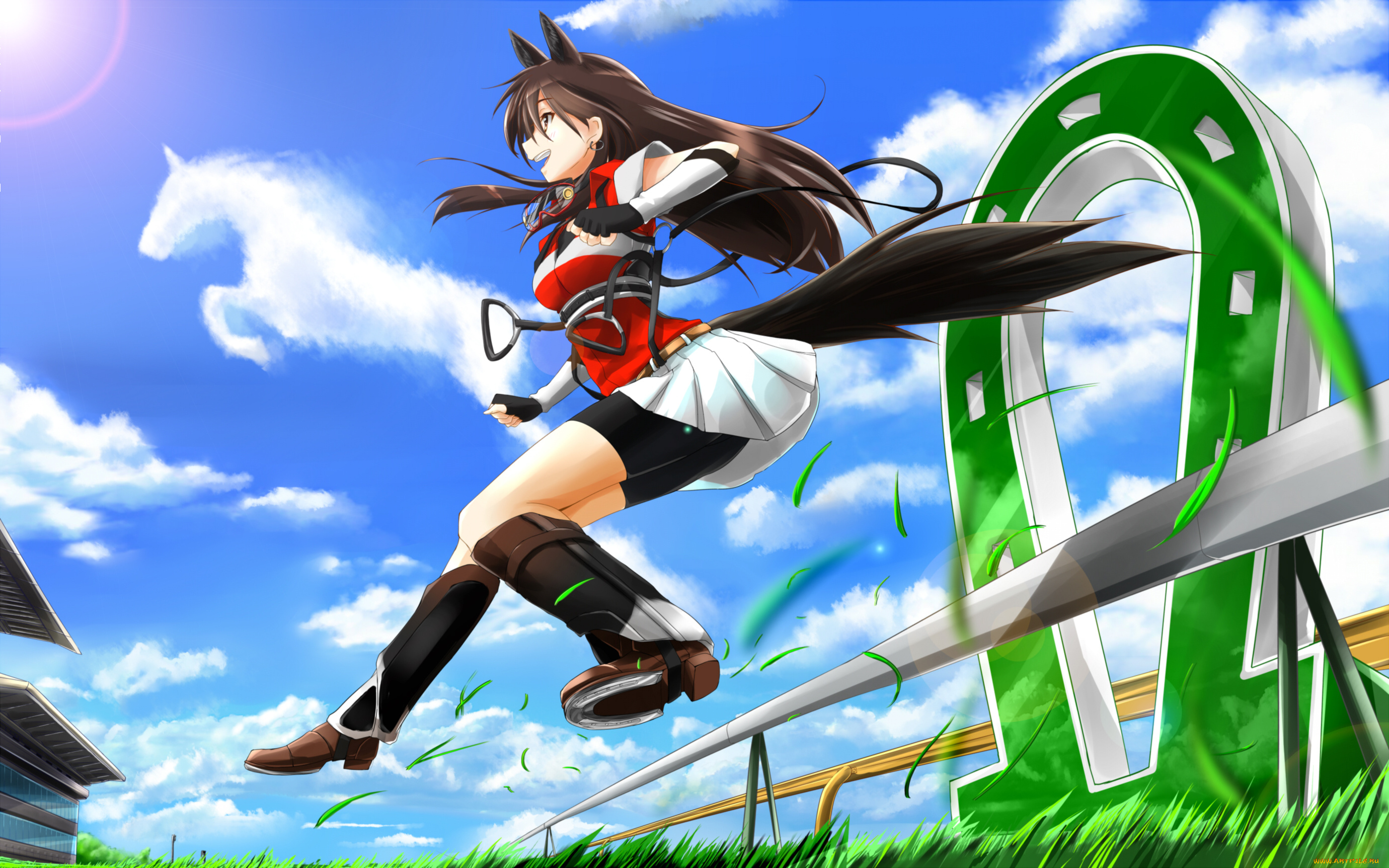 аниме, животные, , существа, фон, взгляд, девушка