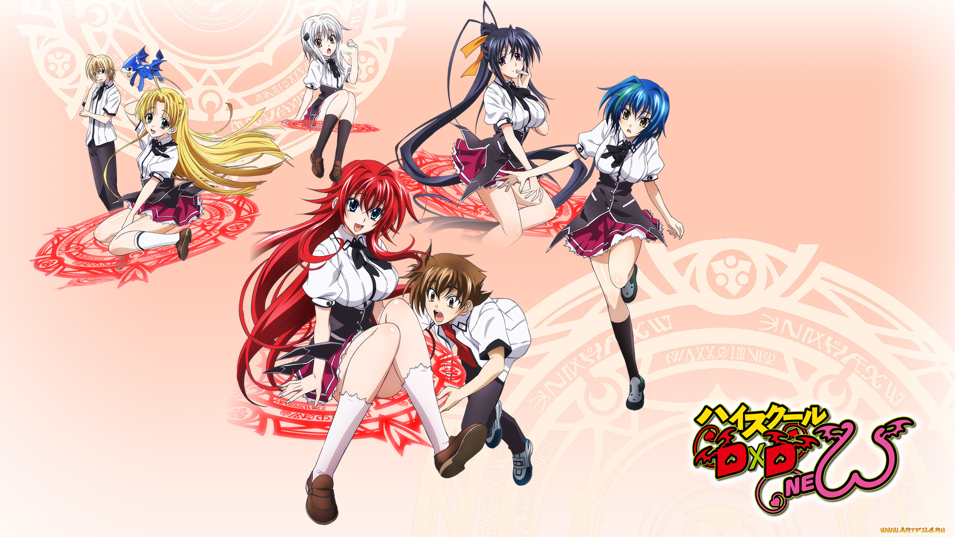 аниме, highschool, dxd, персонажи