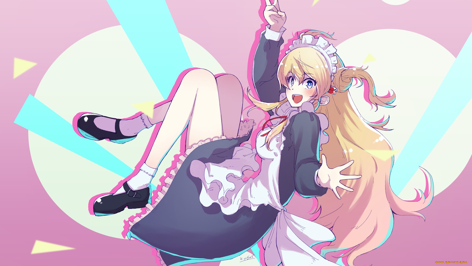 аниме, магия, , колдовство, , halloween, девушка, взгляд, фон