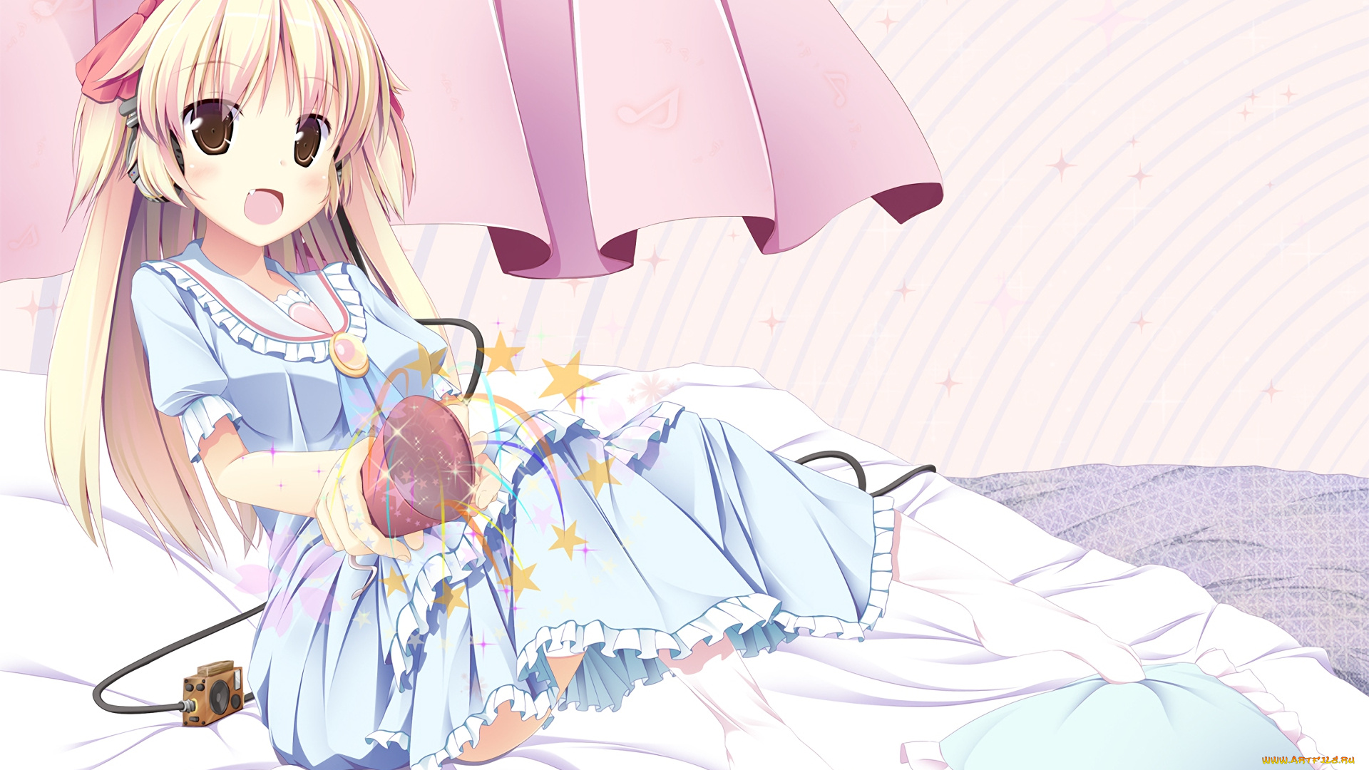 аниме, unknown, , другое, девушка, взгляд, фон