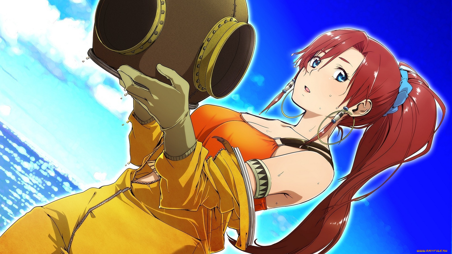 аниме, unknown, , другое, взгляд, фон, девушка