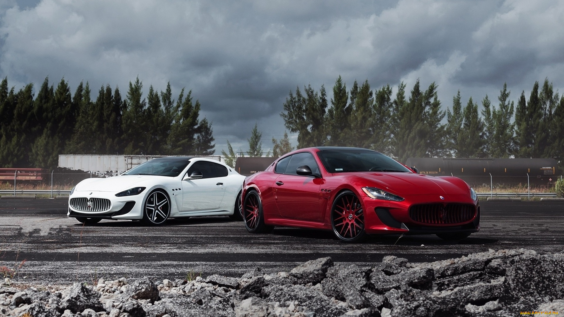 автомобили, maserati, белый, мазерати, красный, камни