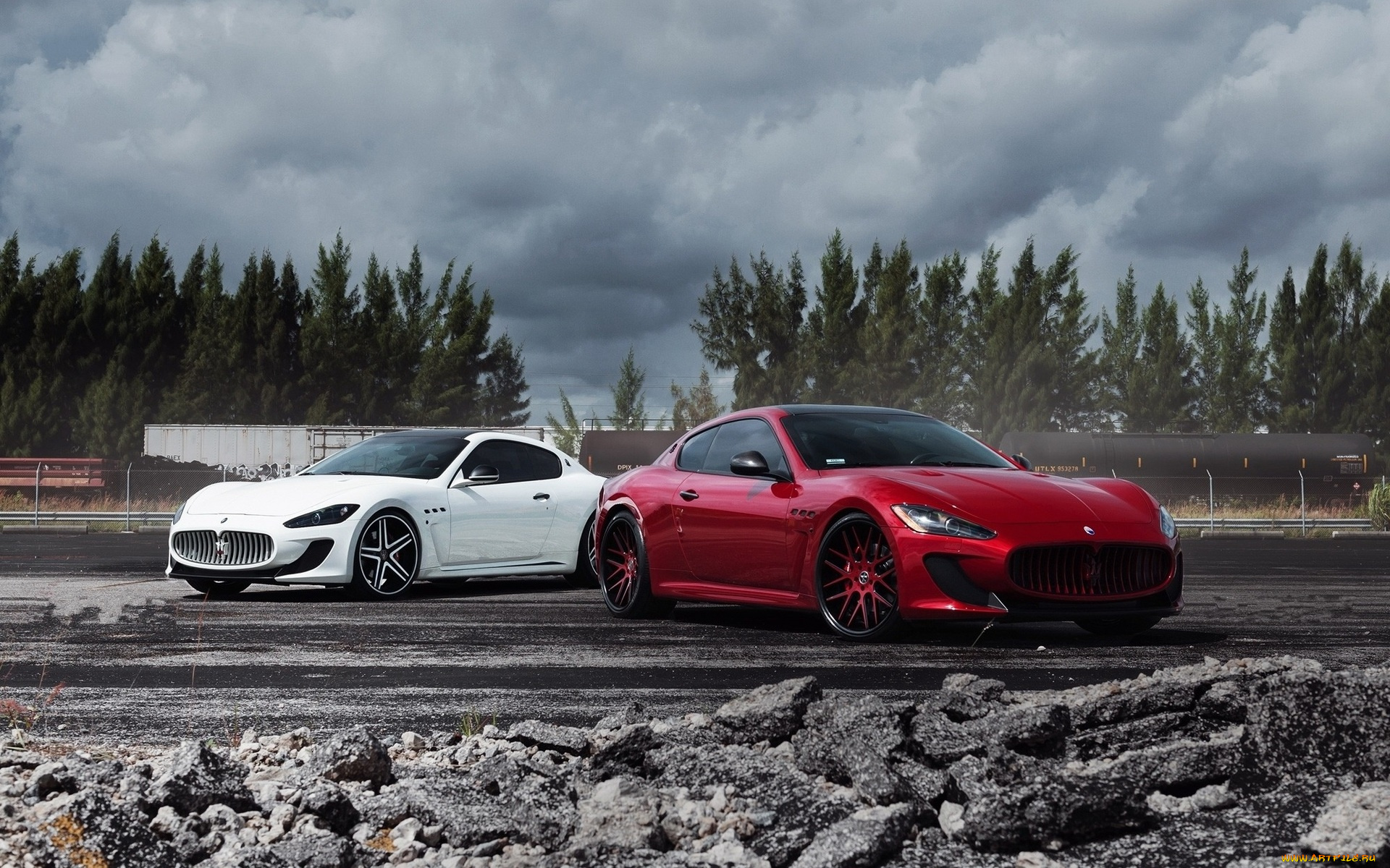 автомобили, maserati, белый, мазерати, красный, камни