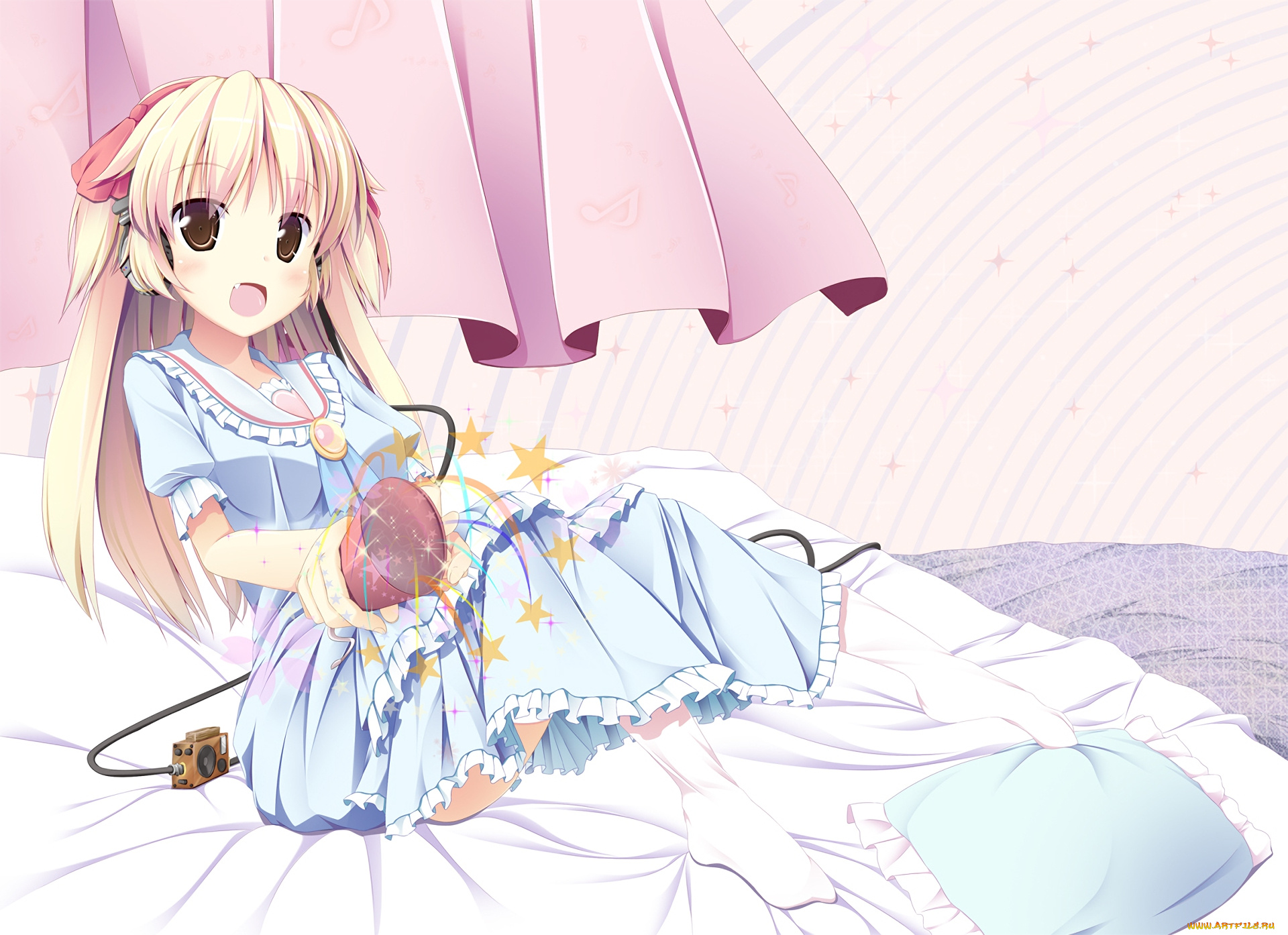 аниме, unknown, , другое, девушка, взгляд, фон