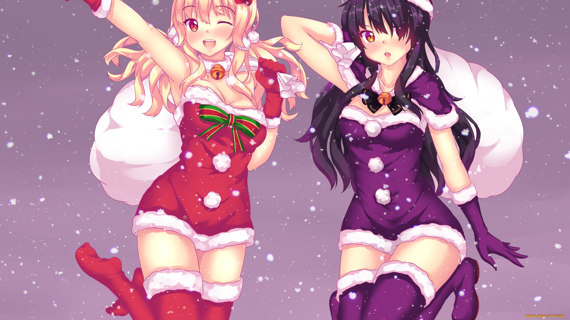 аниме, зима, , новый, год, , рождество, fast-runner-2024