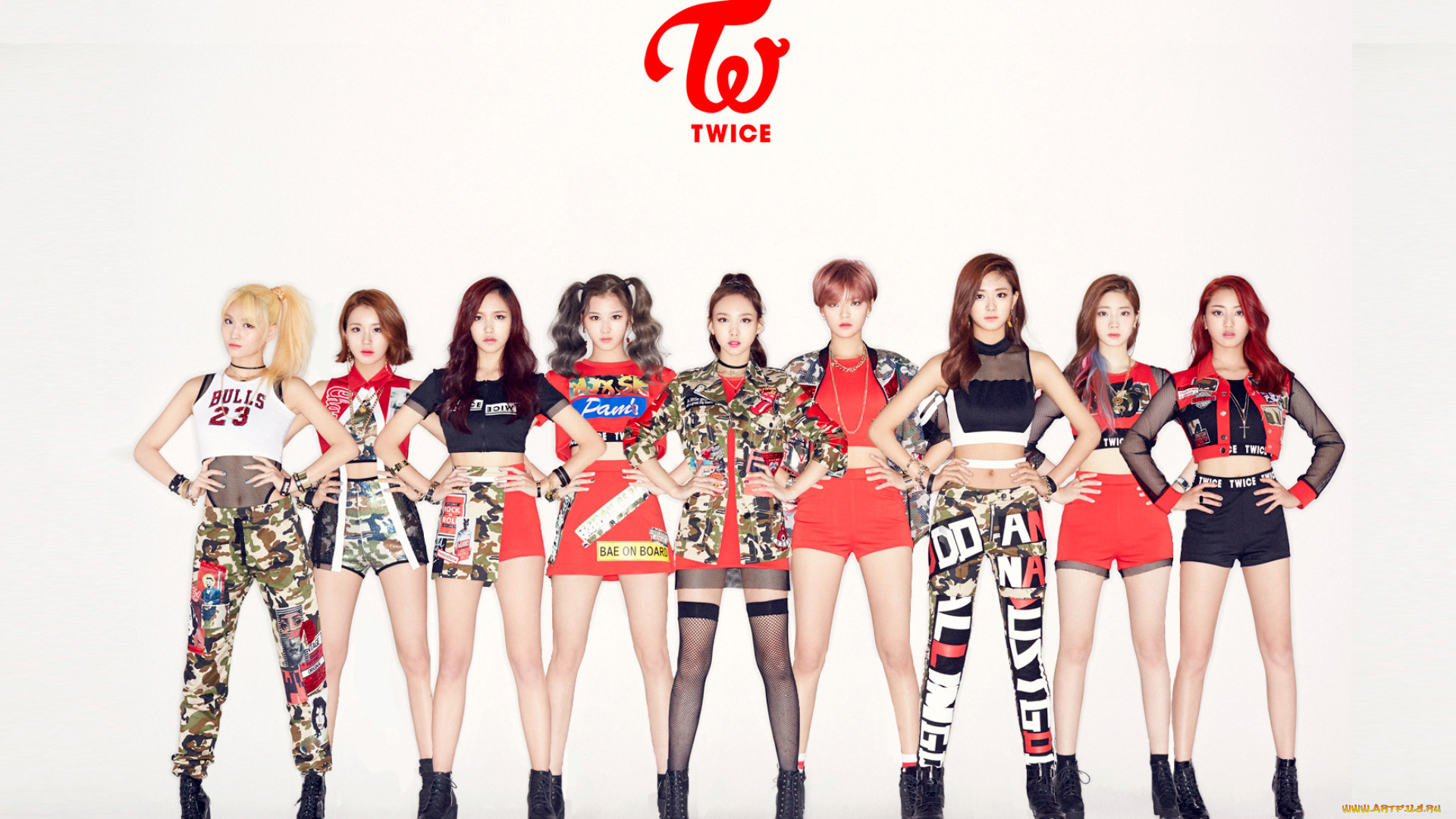 музыка, twice, фон, взгляд, девушки, грудь