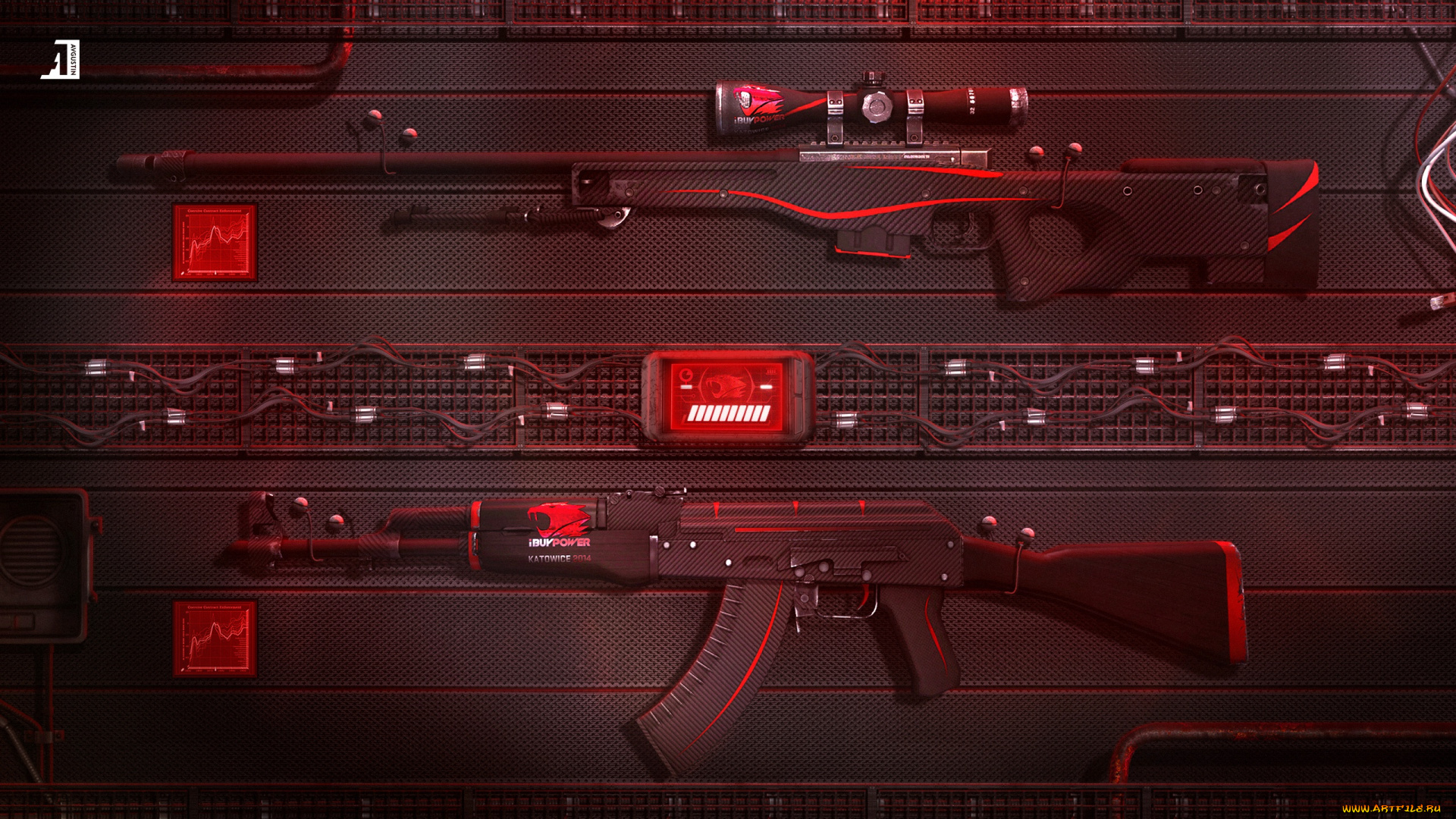 оружие, автоматы, sci-fi, redline, ibuypower, game, weapons, global, offensive, counter, strike, awp, ak-47
