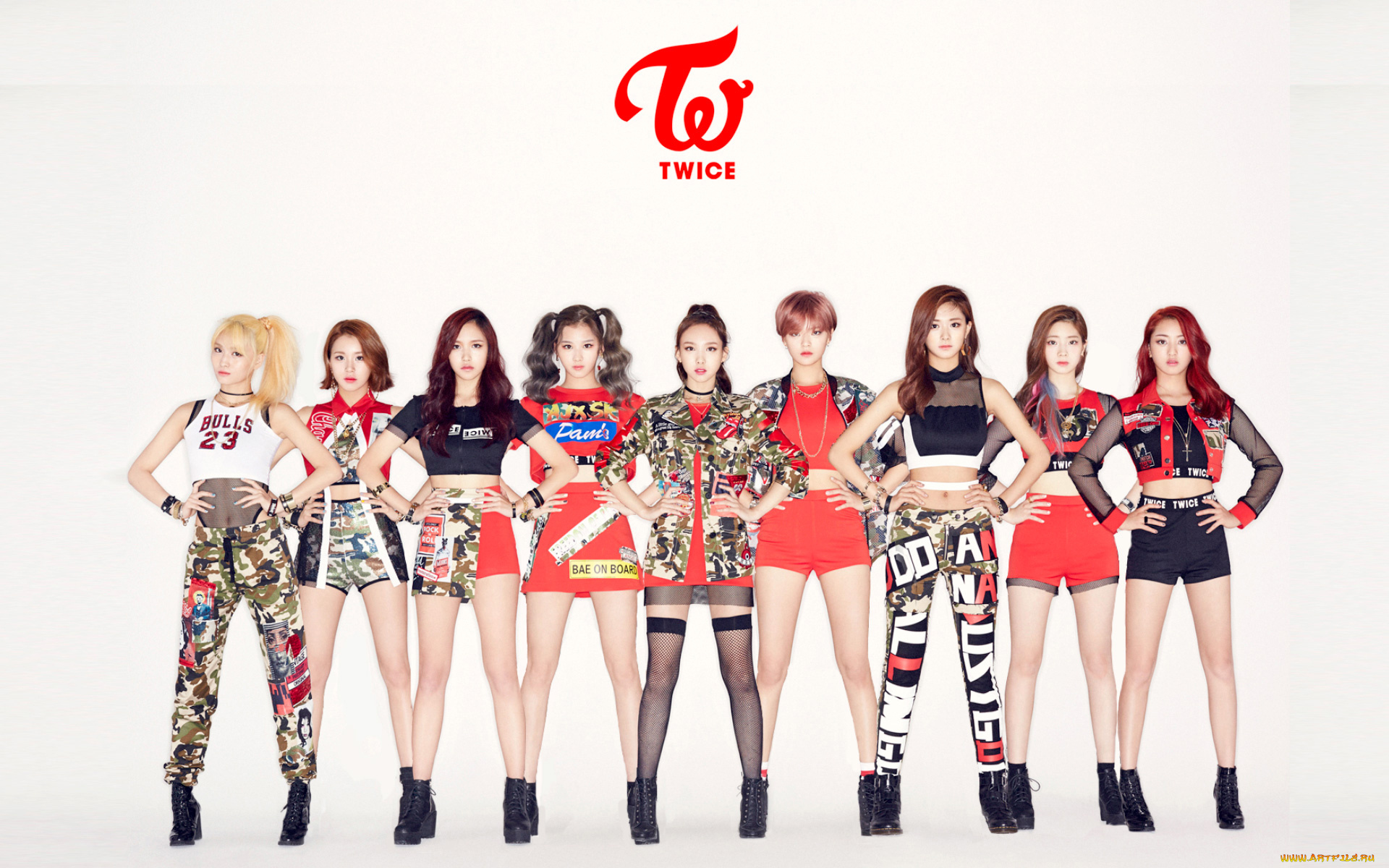 музыка, twice, фон, взгляд, девушки, грудь