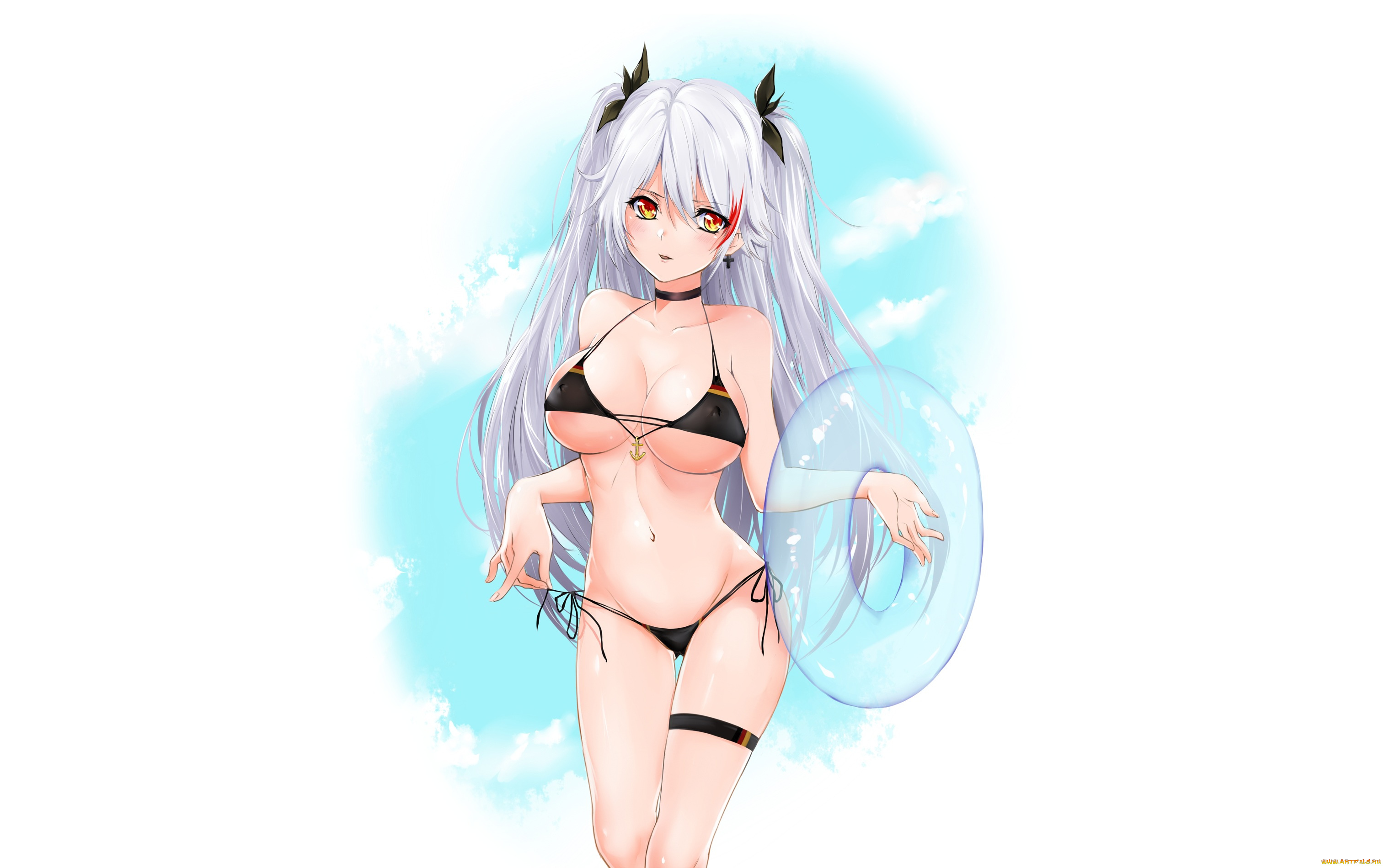 аниме, unknown, , другое, , взгляд, девушка, фон