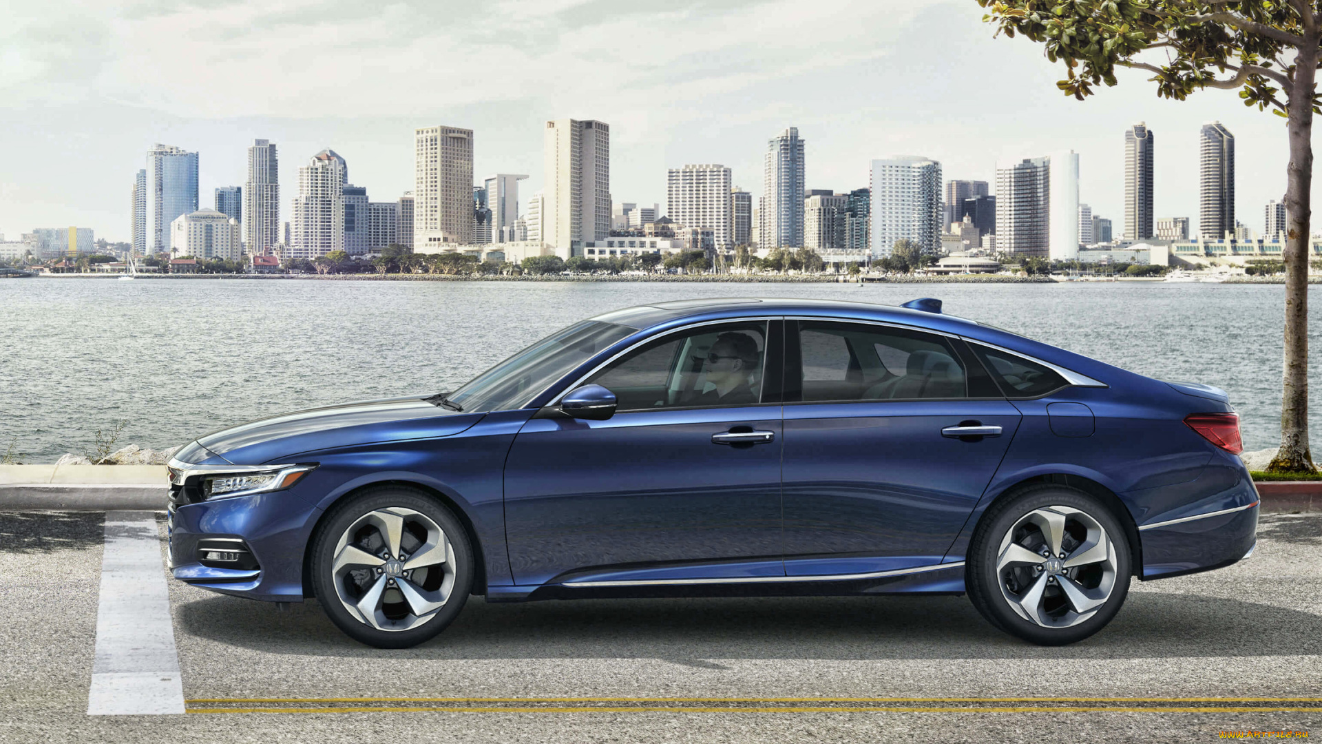 2020, honda, accord, автомобили, honda, accord, 2020, внешность, вид, сбоку, i-vtec, синий, седан, японские