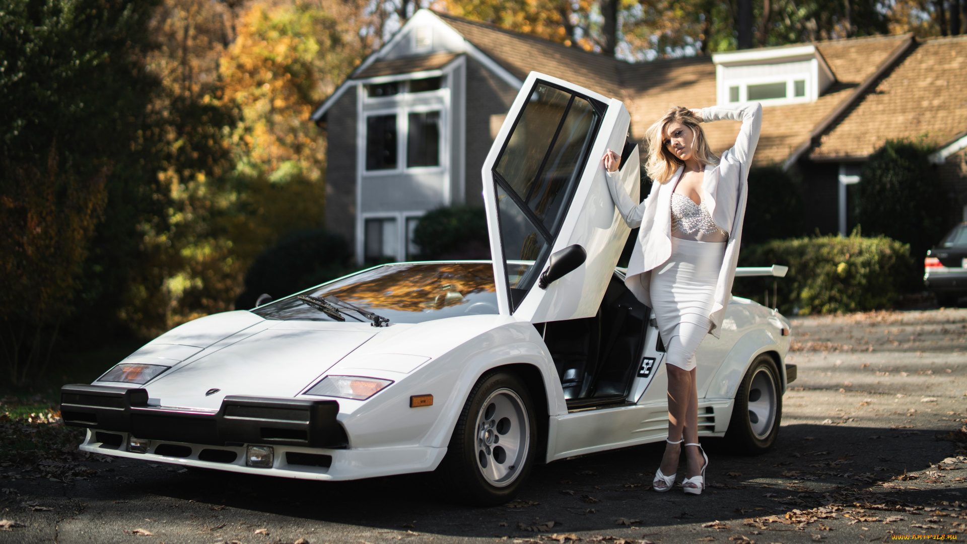 автомобили, -авто, с, девушками, lamborghini, countach