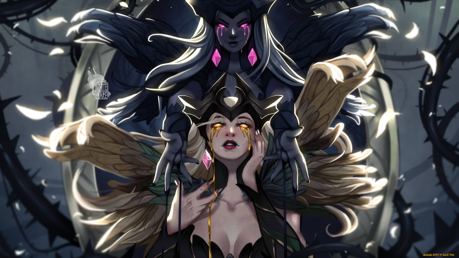 видео, игры, league, of, legends, leblanc, темная, светлая