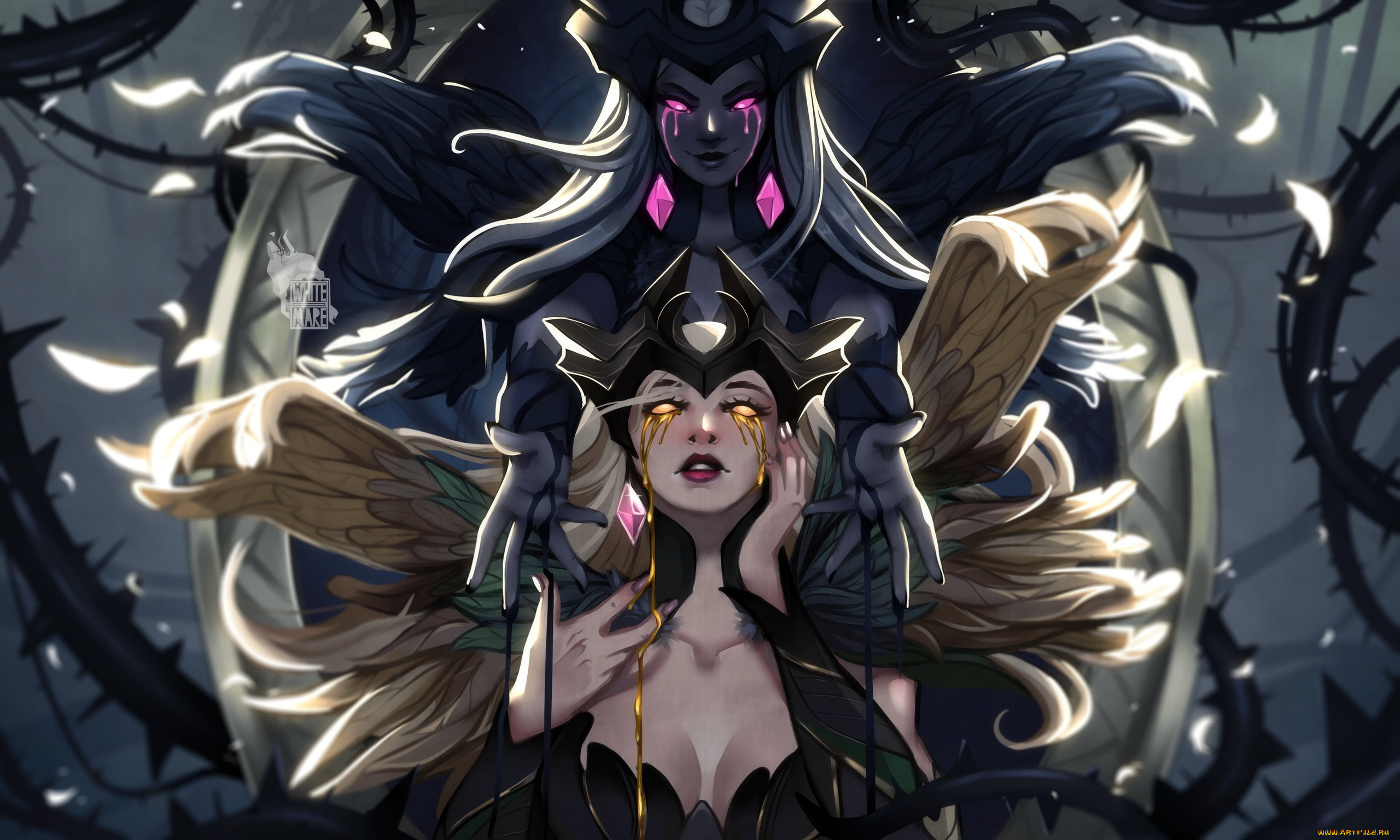 видео, игры, league, of, legends, leblanc, темная, светлая