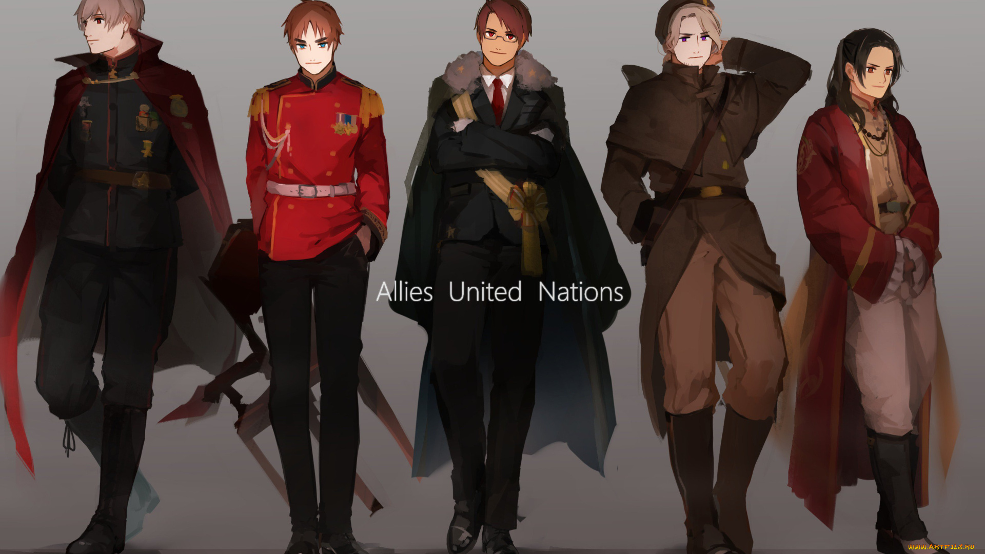 аниме, hetalia, , axis, powers, хеталия, и, страны, оси