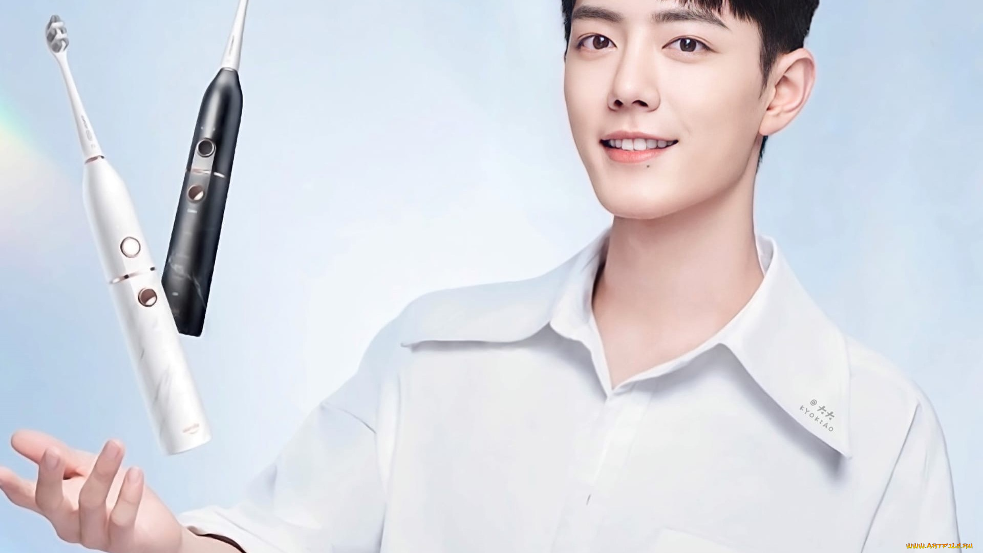 мужчины, xiao, zhan, актер, рубашка, зубные, щетки