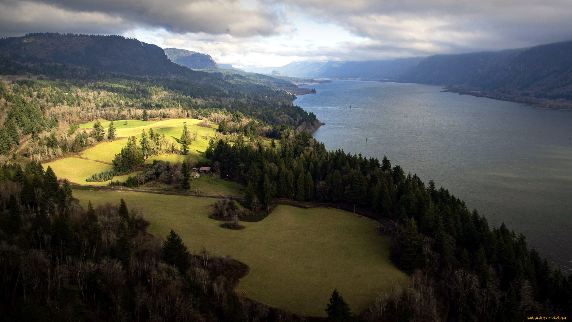 природа, реки, озера, горы, река, лес