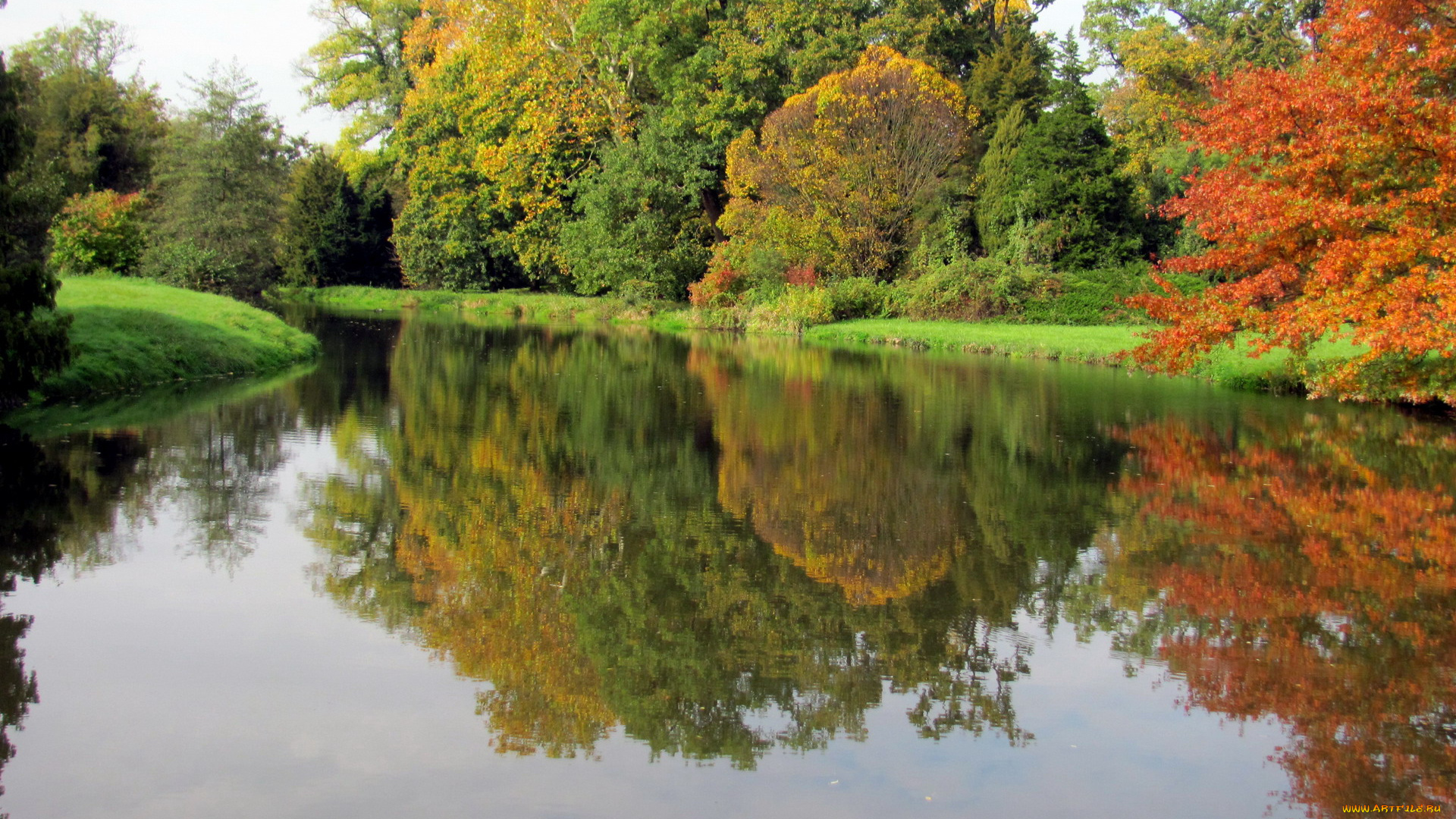 природа, реки, озера, озеро, осень