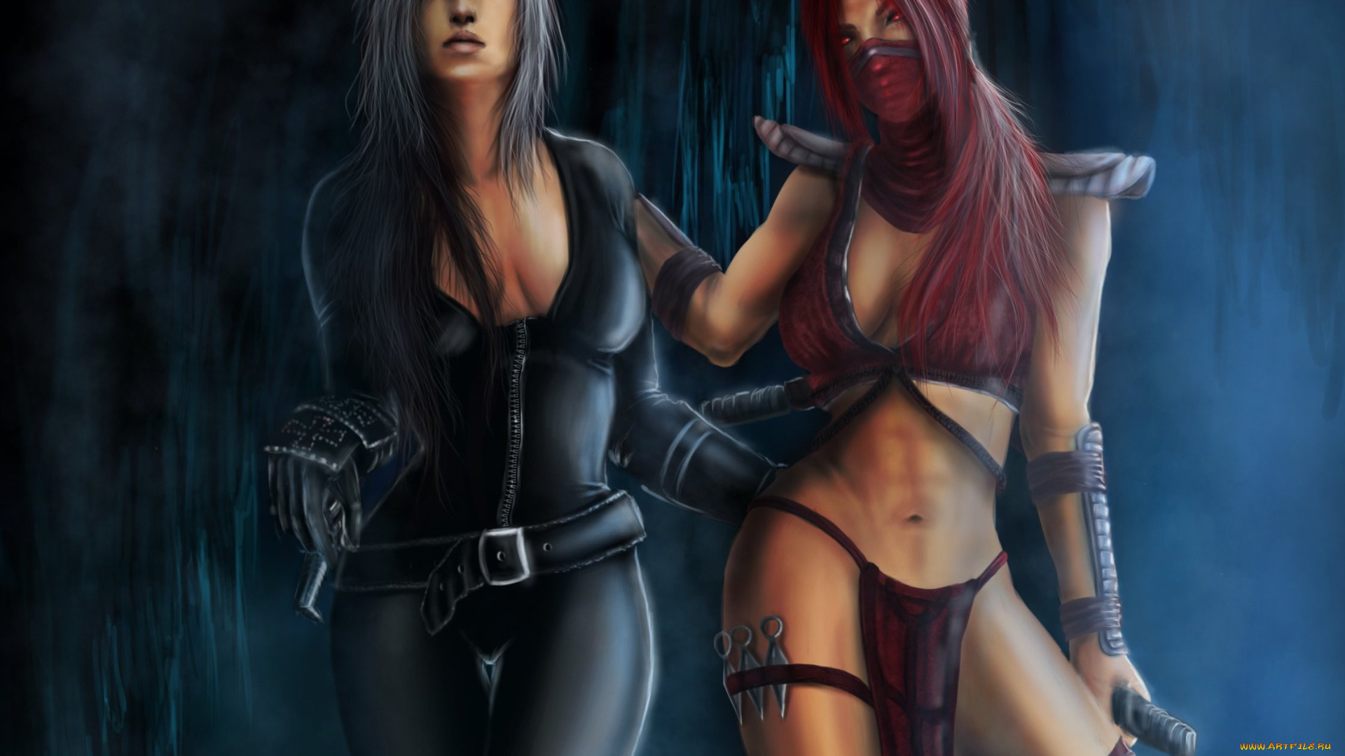 видео, игры, mortal, kombat, x, девушки, оружие