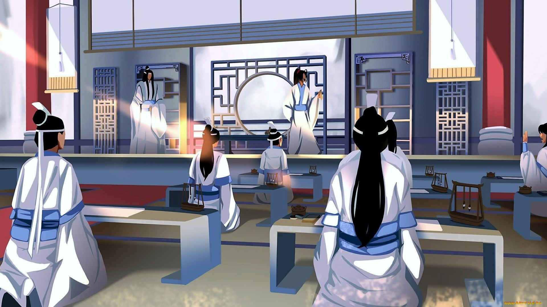 аниме, mo, dao, zu, shi, гусу, лань, адепты, урок