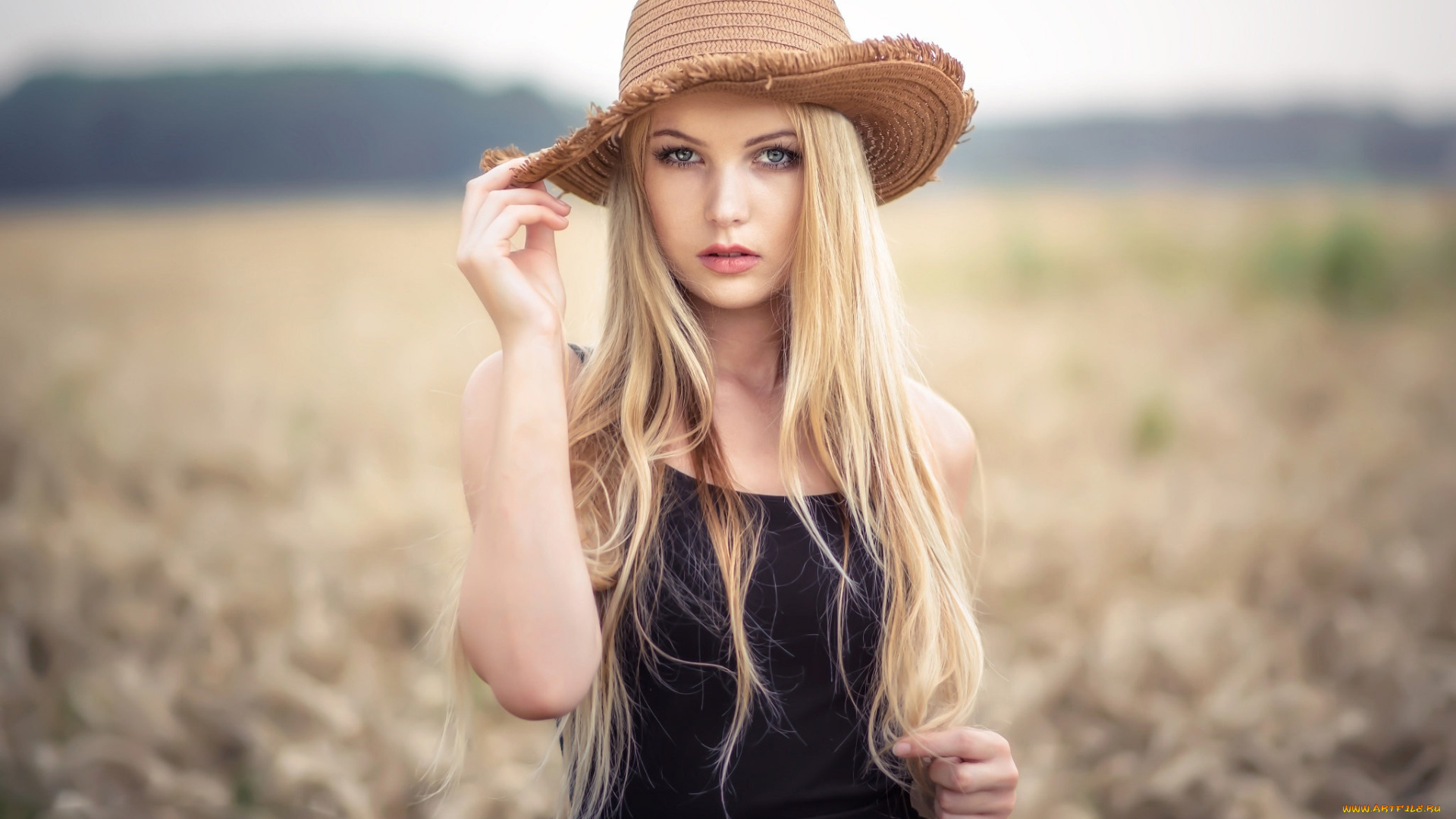 девушки, -, блондинки, , светловолосые, блондинка, шляпа