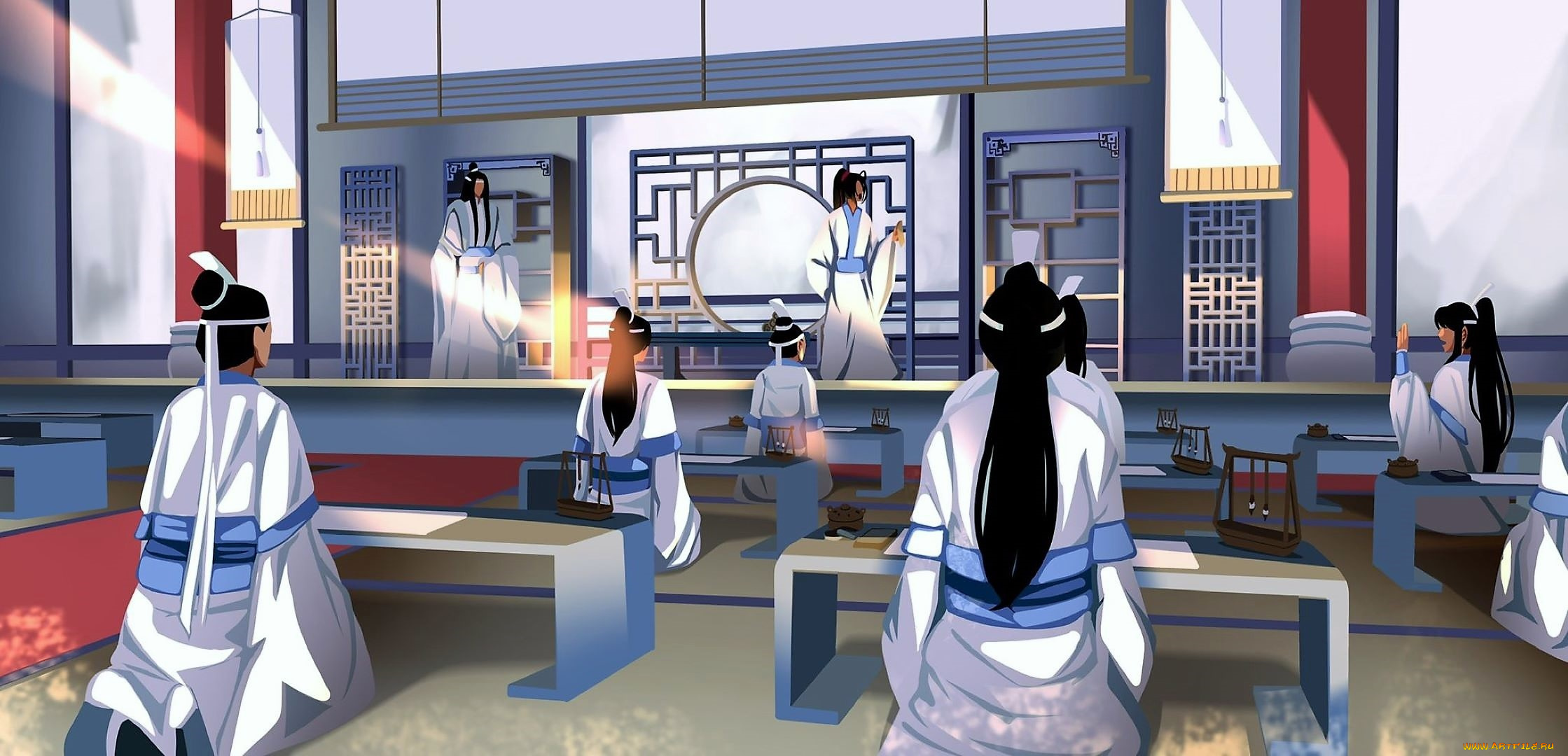 аниме, mo, dao, zu, shi, гусу, лань, адепты, урок