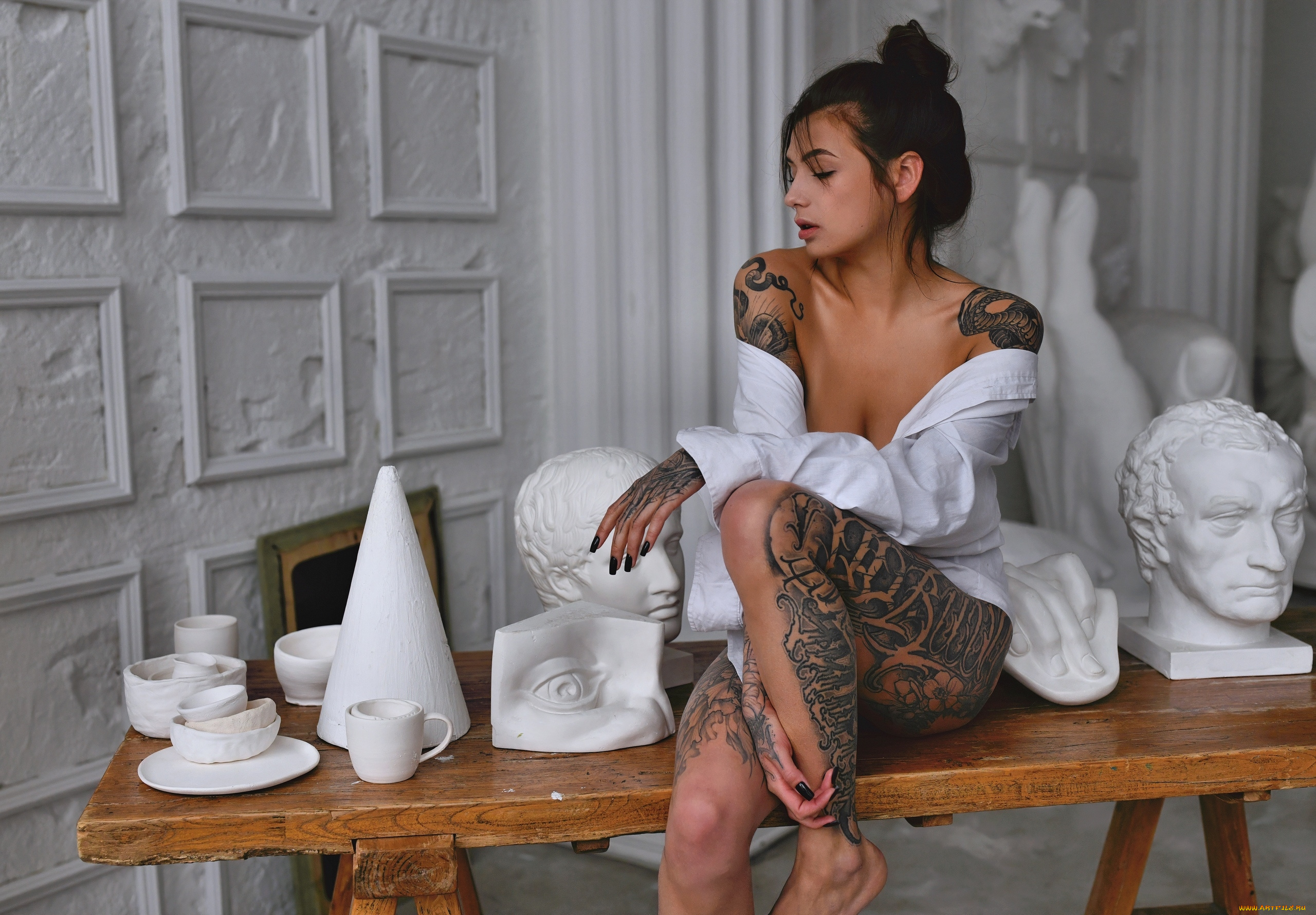 евгения, таланина, девушки, евгения, таланина, модель, брюнетка, поза, тату