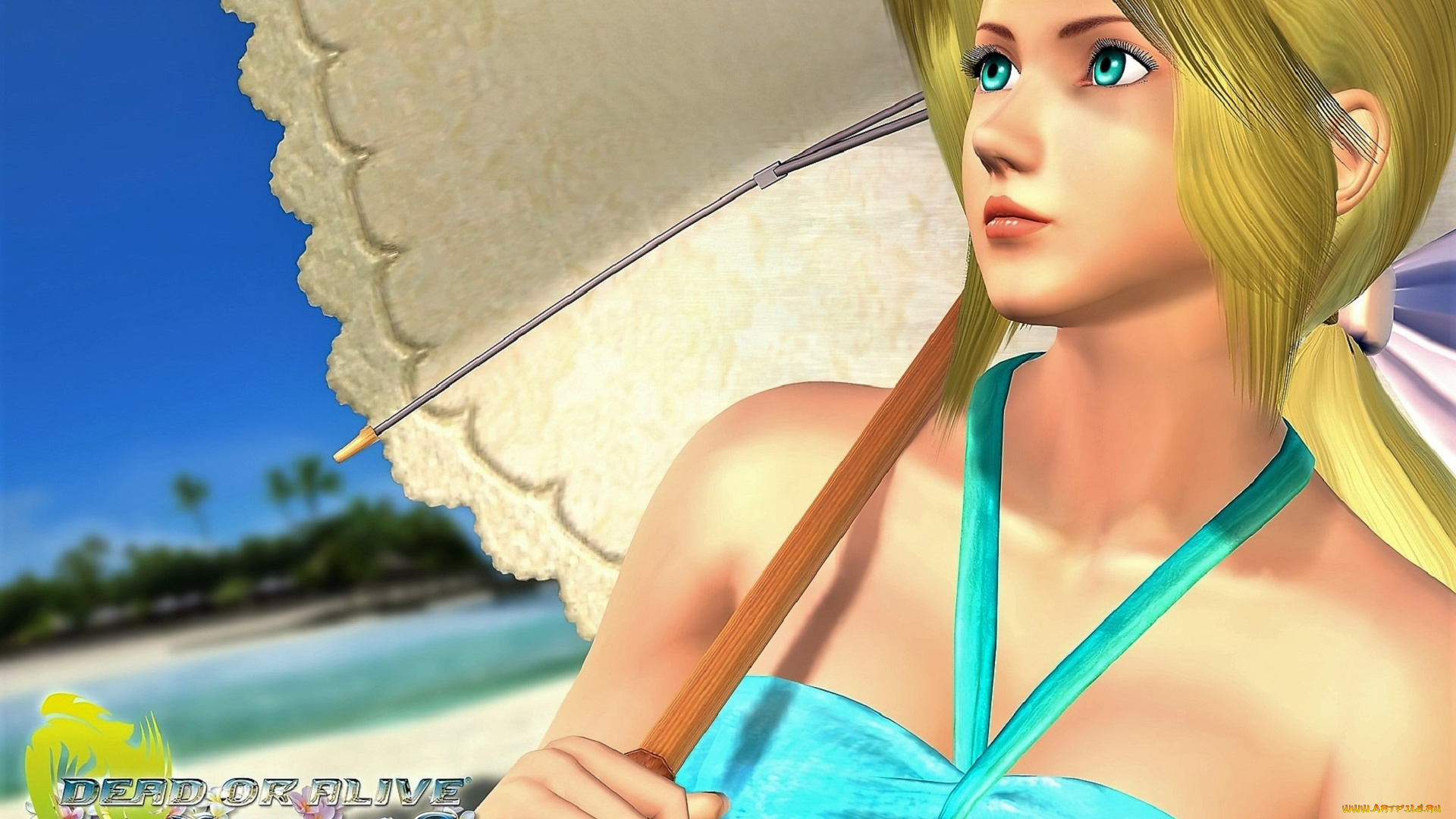 видео, игры, dead, or, alive, , xtreme, 2, девушка, зонт, бассейн