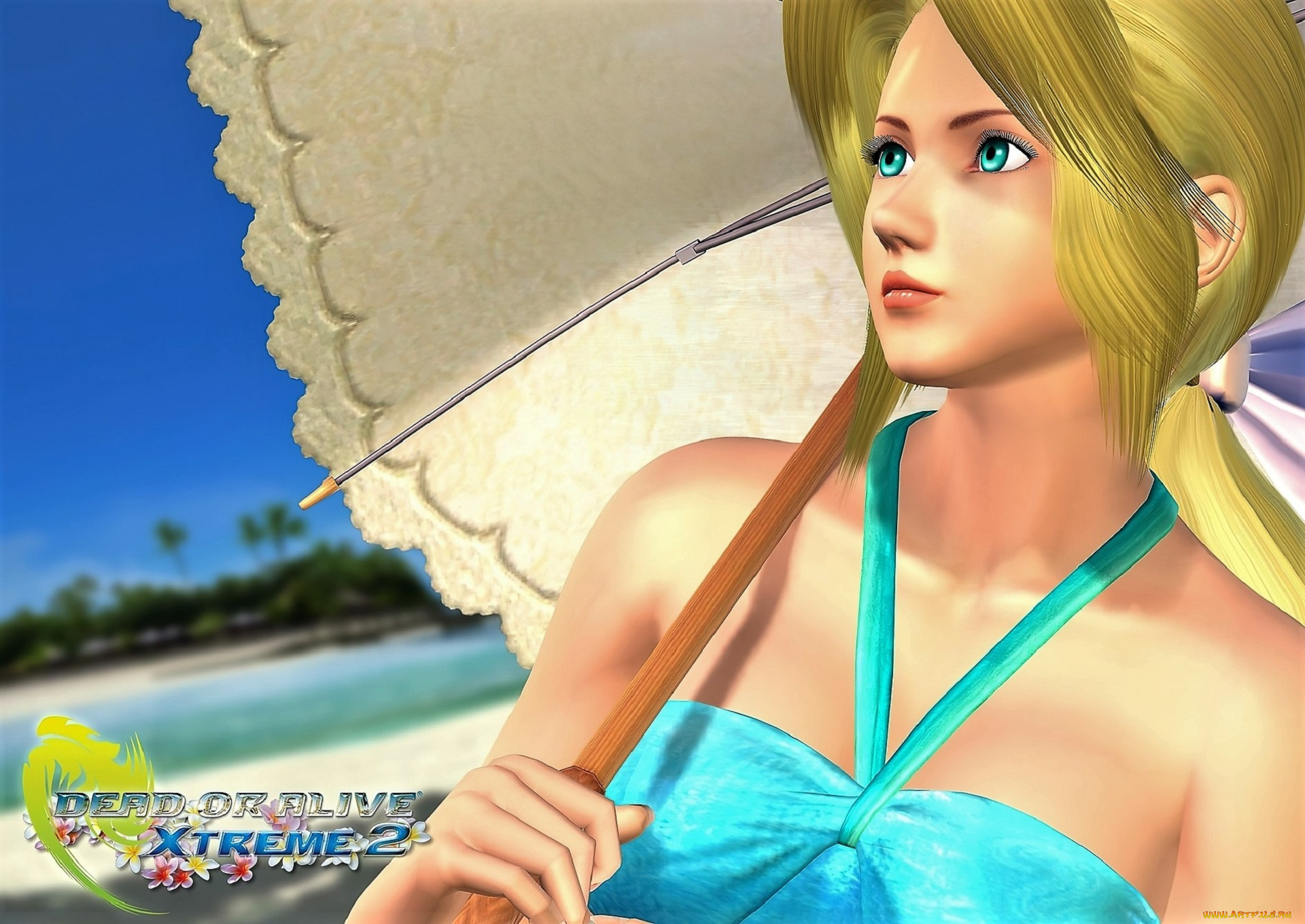 видео, игры, dead, or, alive, , xtreme, 2, девушка, зонт, бассейн