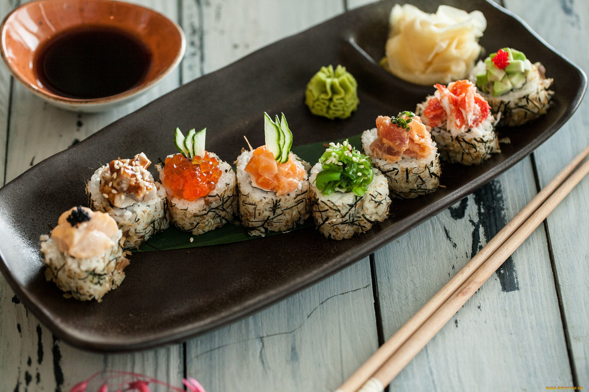 еда, рыба, , морепродукты, , суши, , роллы, японская, кухня, суши, роллы, имбирь, васаби