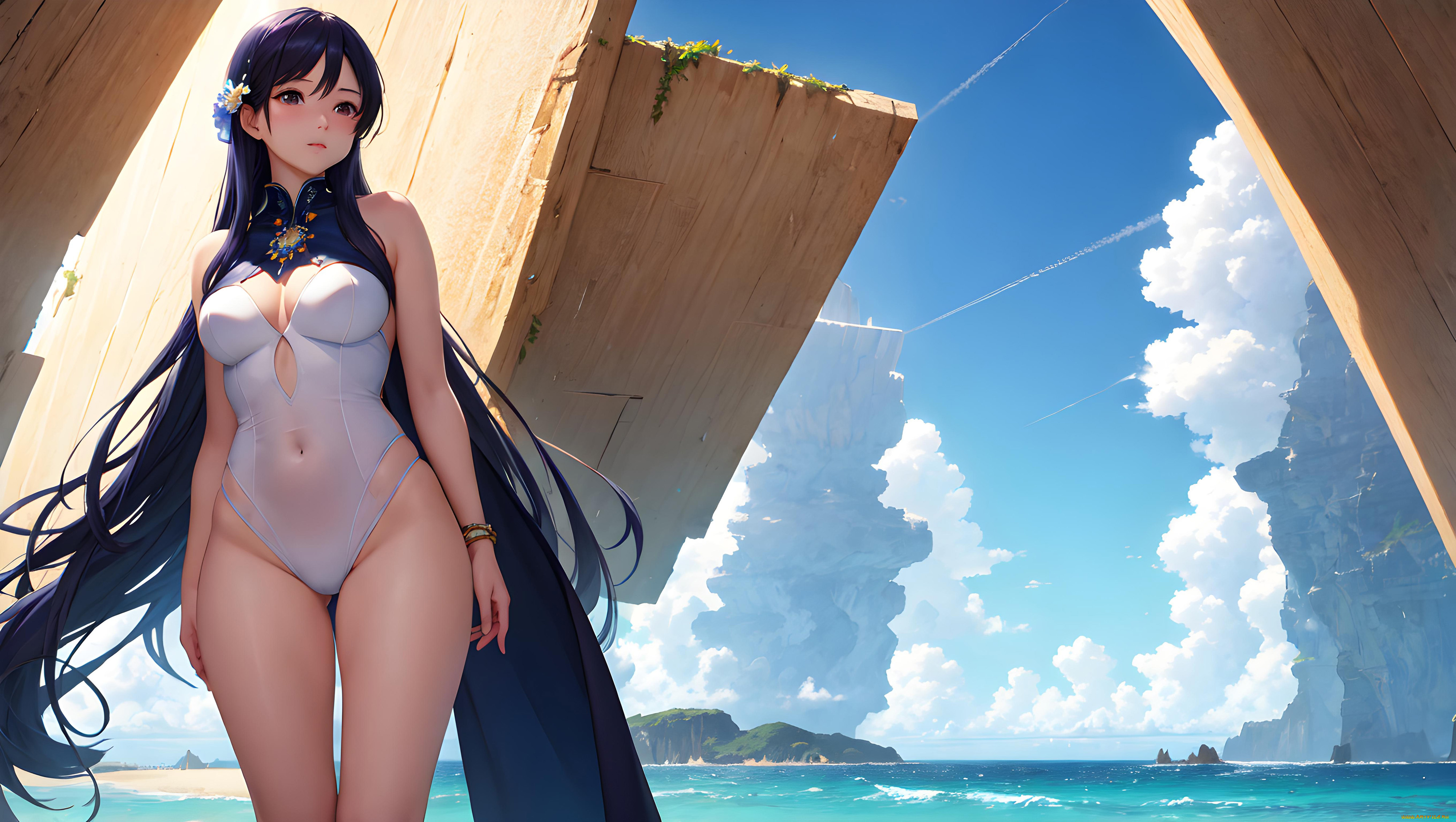 аниме, пейзажи, , природа, нейросети, графика, нейроарт, ai, art, нейронные, сети, рисунки, нейро, искусство, девушка