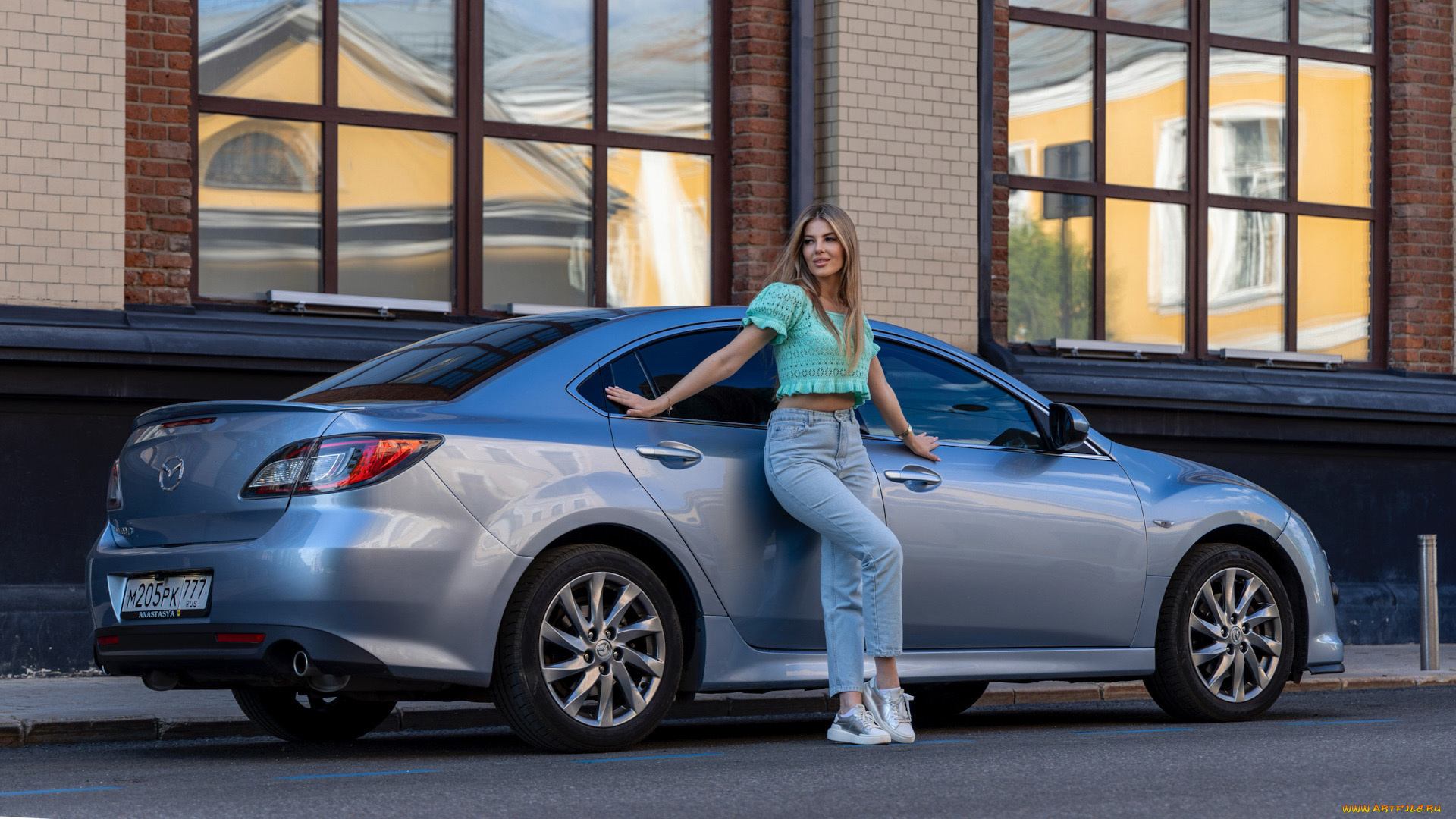 автомобили, -авто, с, девушками, mazda, 6