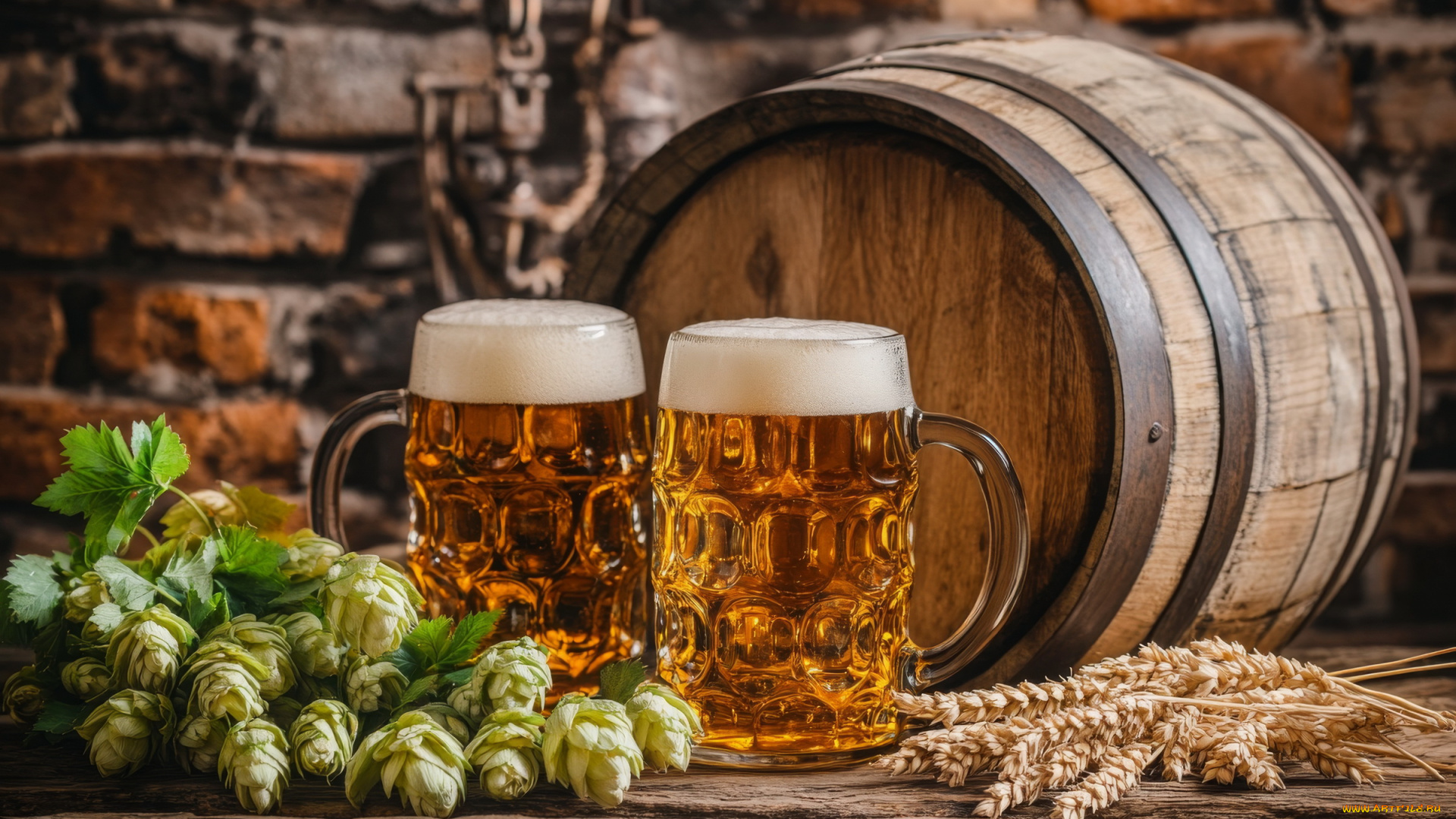еда, напитки, , пиво, бочонок, бокалы, пиво, хмель