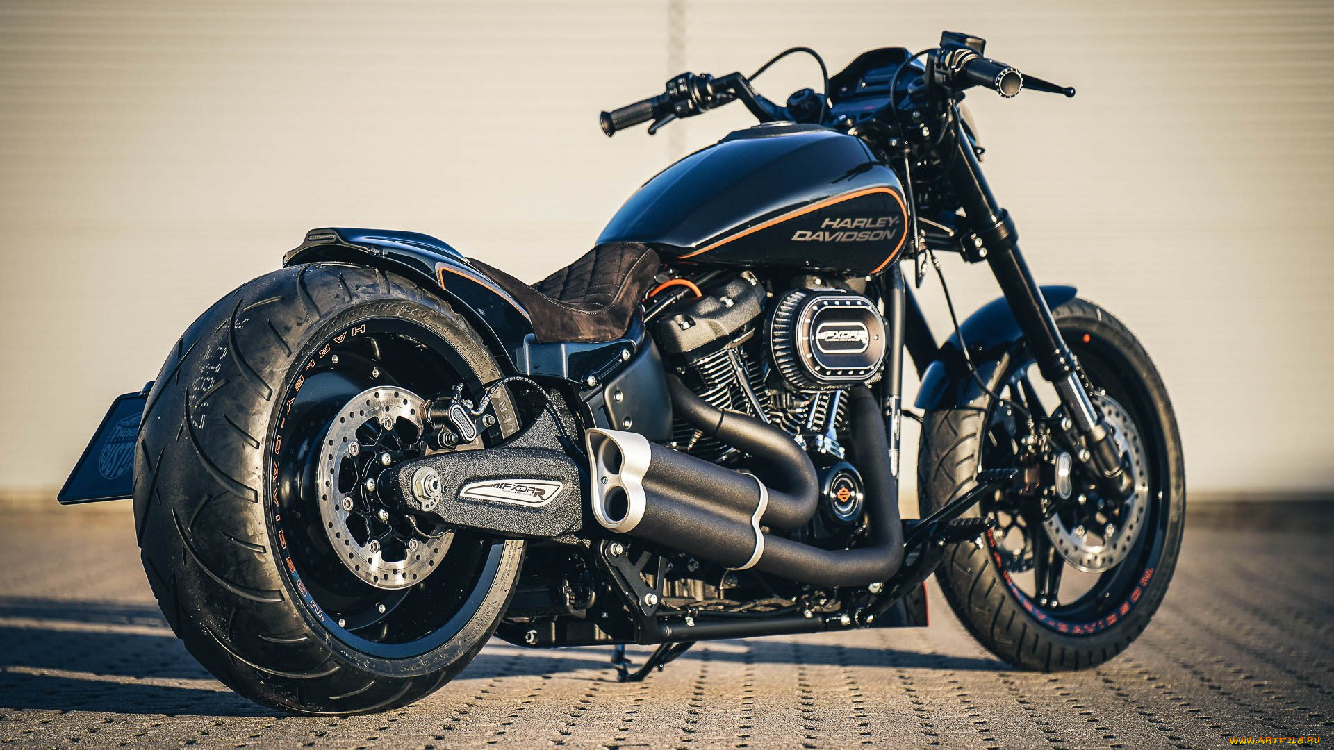 харлей, мотоциклы, harley-davidson, мотоцикл, байк, чёрный, thunderbike, customs