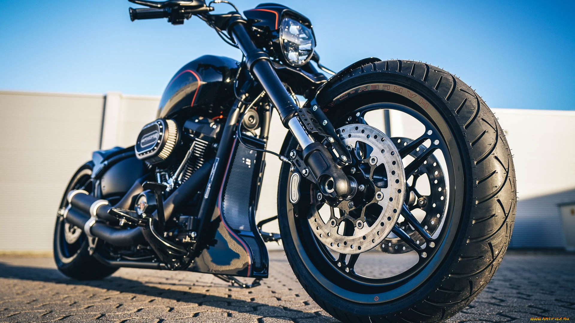 харлей, мотоциклы, harley-davidson, мотоцикл, байк, чёрный, thunderbike, customs