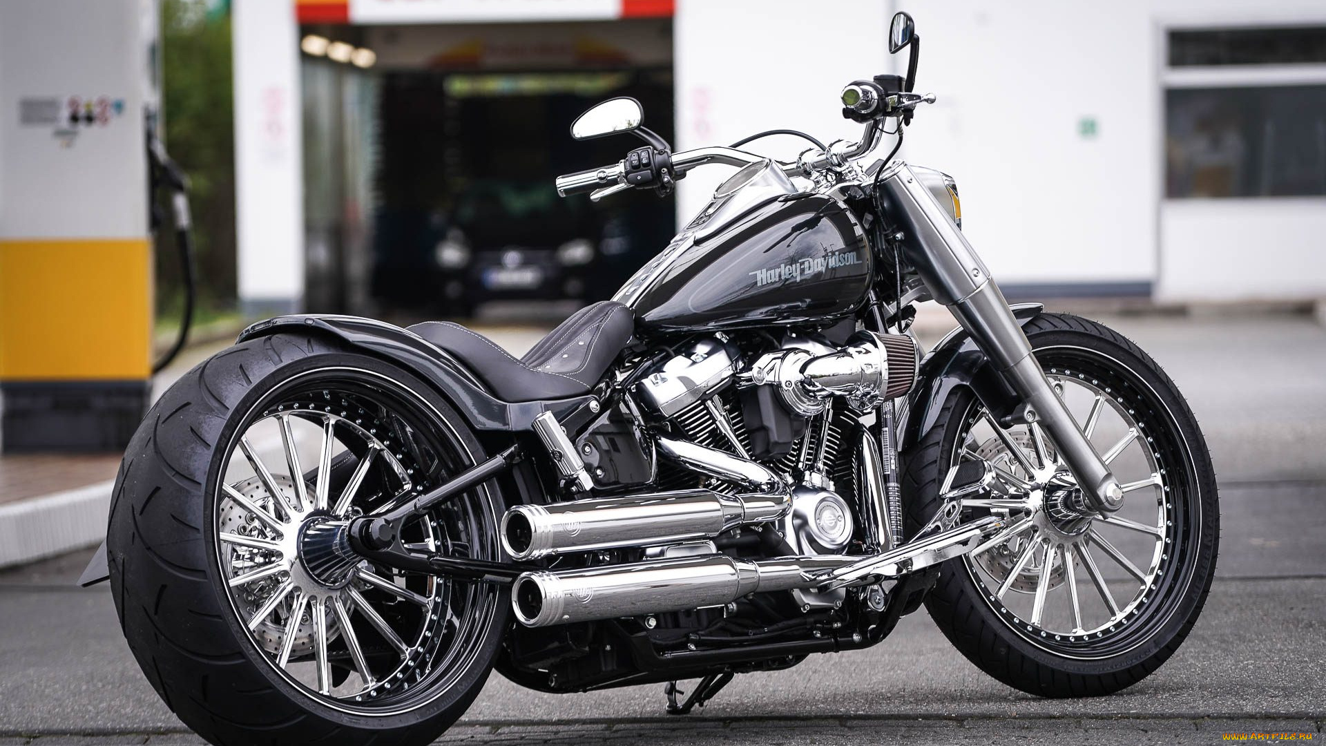 харлей, мотоциклы, harley-davidson, мотоцикл, байк, чёрный, thunderbike, customs